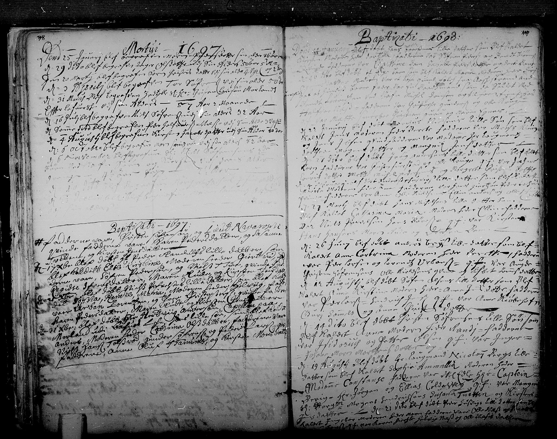 Tønsberg kirkebøker, AV/SAKO-A-330/F/Fa/L0001: Parish register (official) no. I 1, 1688-1760, p. 48-49