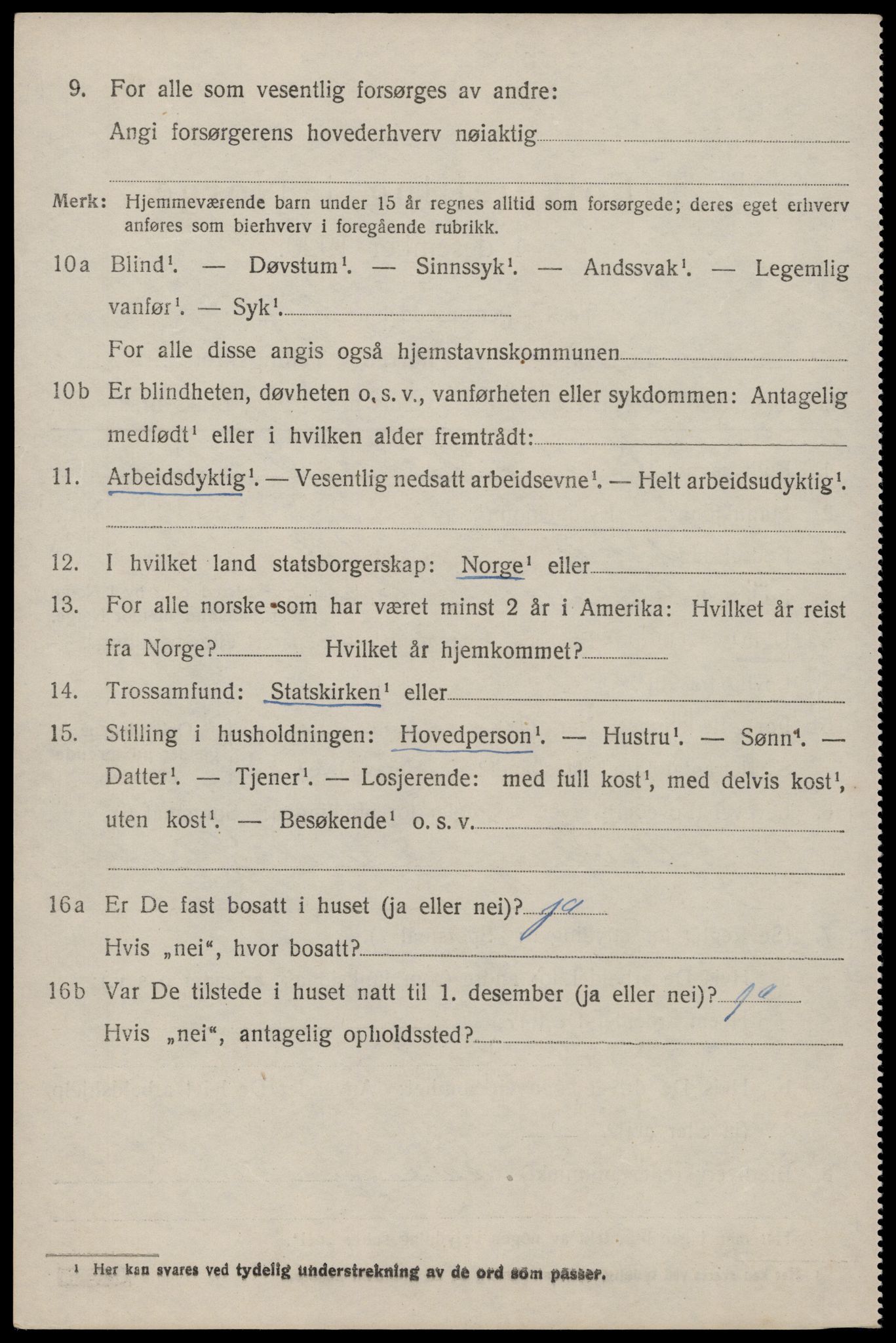 SAST, 1920 census for Eigersund, 1920, p. 1614