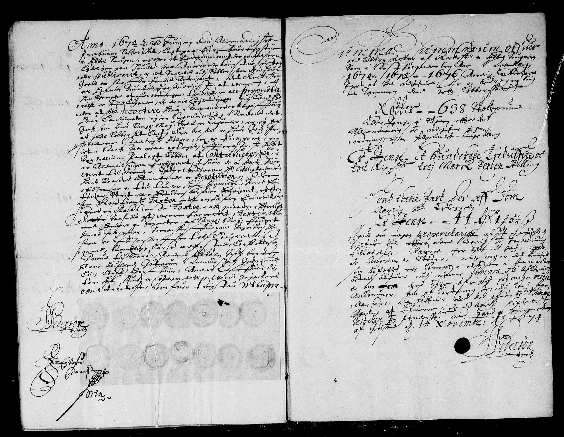 Rentekammeret inntil 1814, Reviderte regnskaper, Stiftamtstueregnskaper, Landkommissariatet på Akershus og Akershus stiftamt, AV/RA-EA-5869/R/Rb/L0103: Akershus stiftamt, 1674-1675