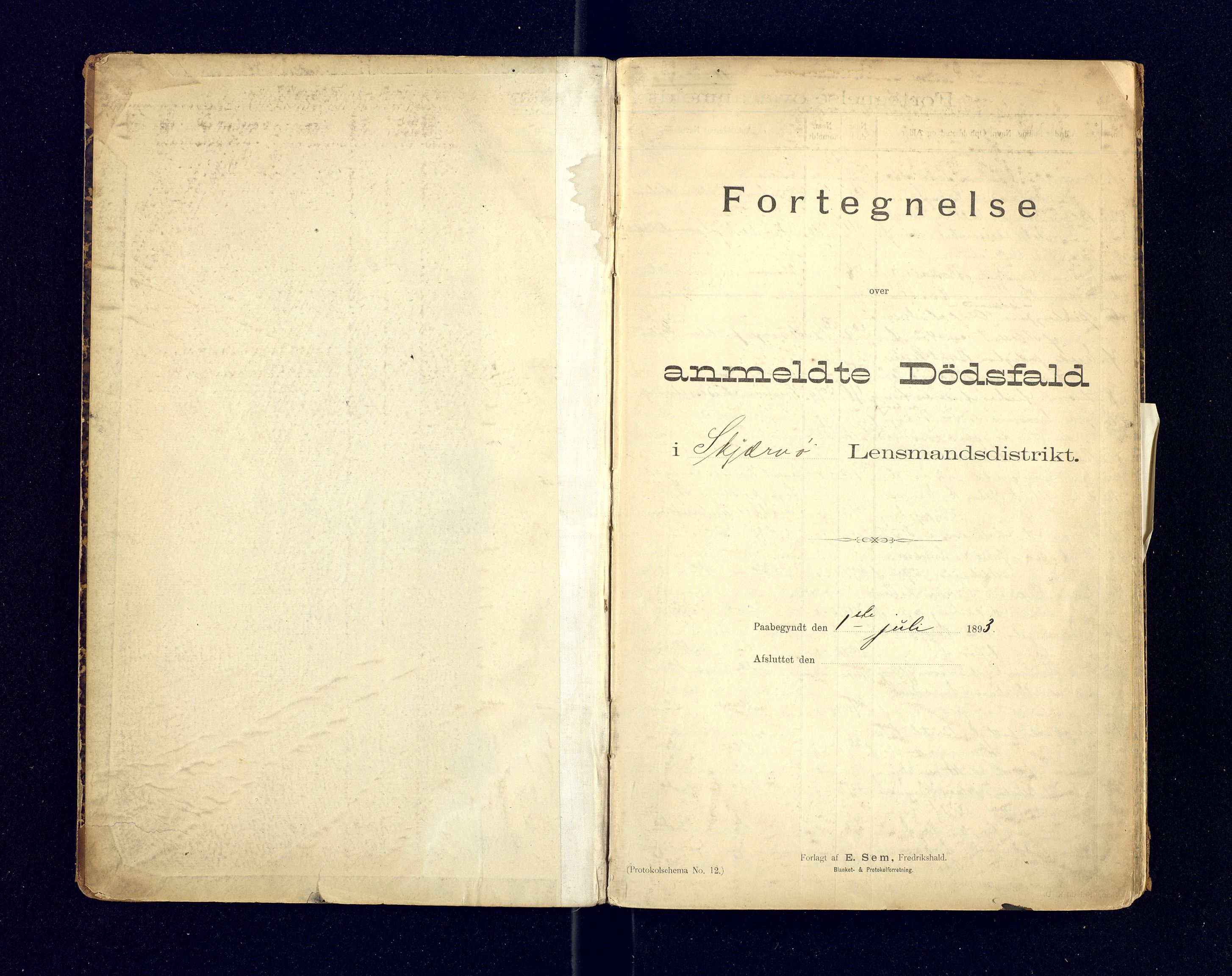 Skjervøy lensmannskontor, AV/SATØ-SATØ-63/F/Fm/Fmb/L0177: Dødsfallsprotokoll - Skjervøy, 1893-1912