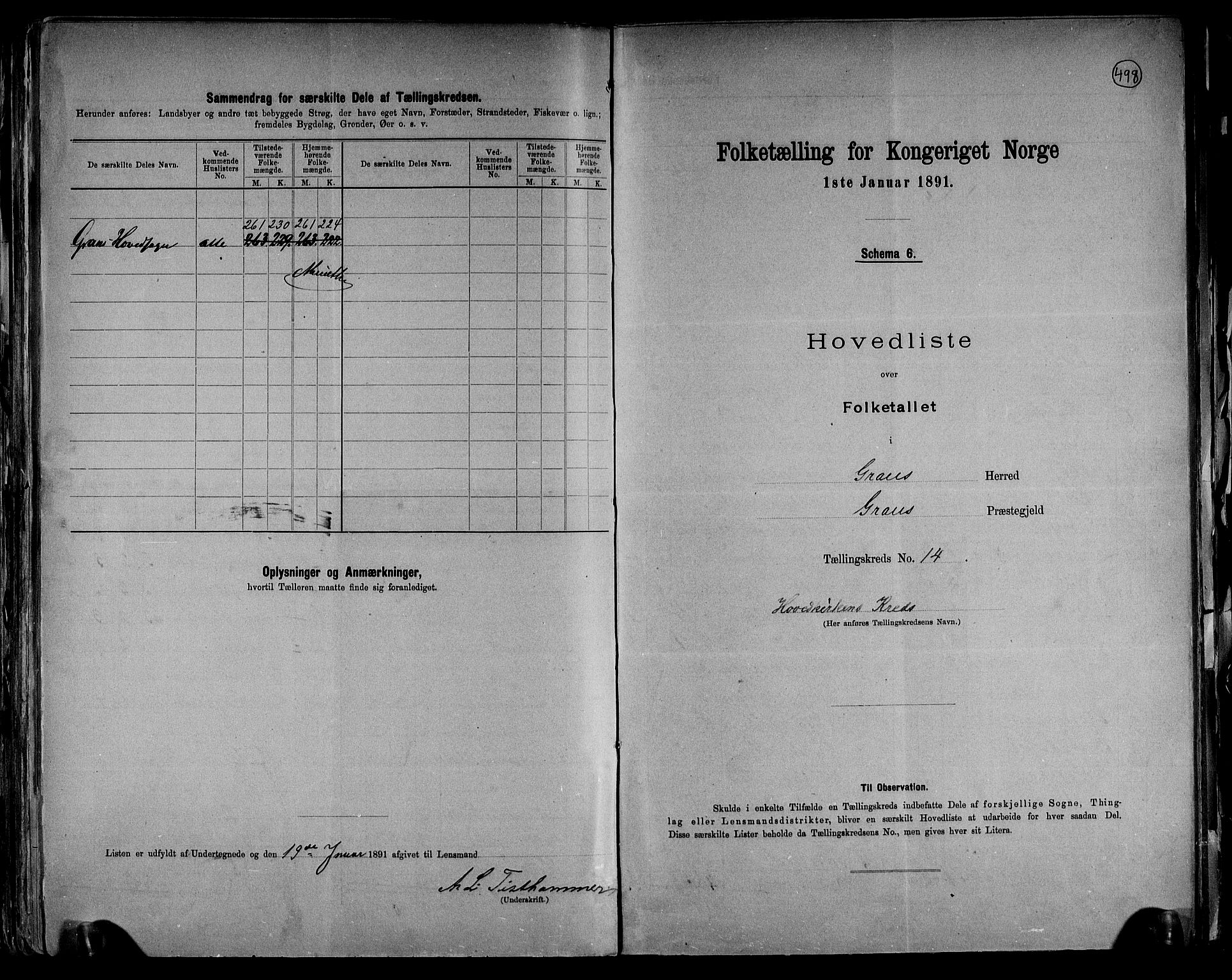 RA, 1891 census for 0534 Gran, 1891, p. 38
