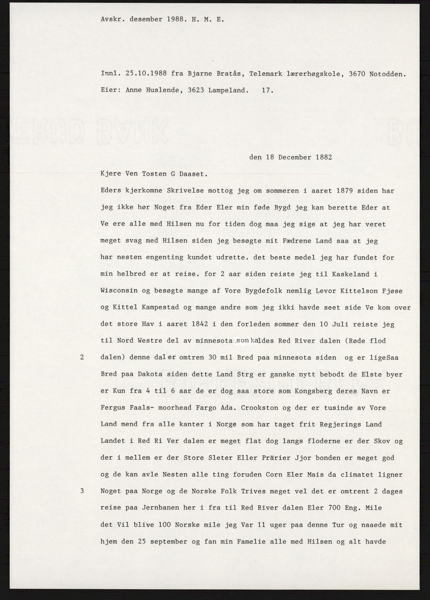 Samlinger til kildeutgivelse, Amerikabrevene, AV/RA-EA-4057/F/L0017: Innlån fra Buskerud: Bratås, 1838-1914, p. 223