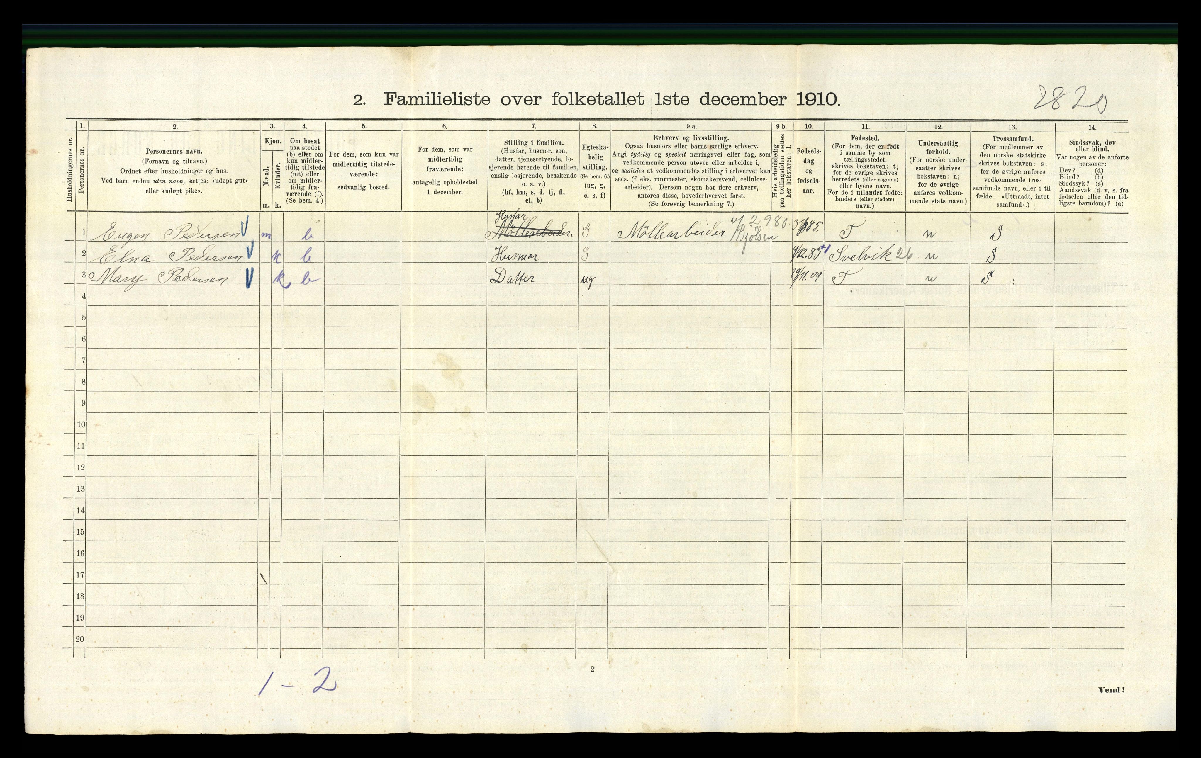 RA, 1910 census for Kristiania, 1910, p. 4832