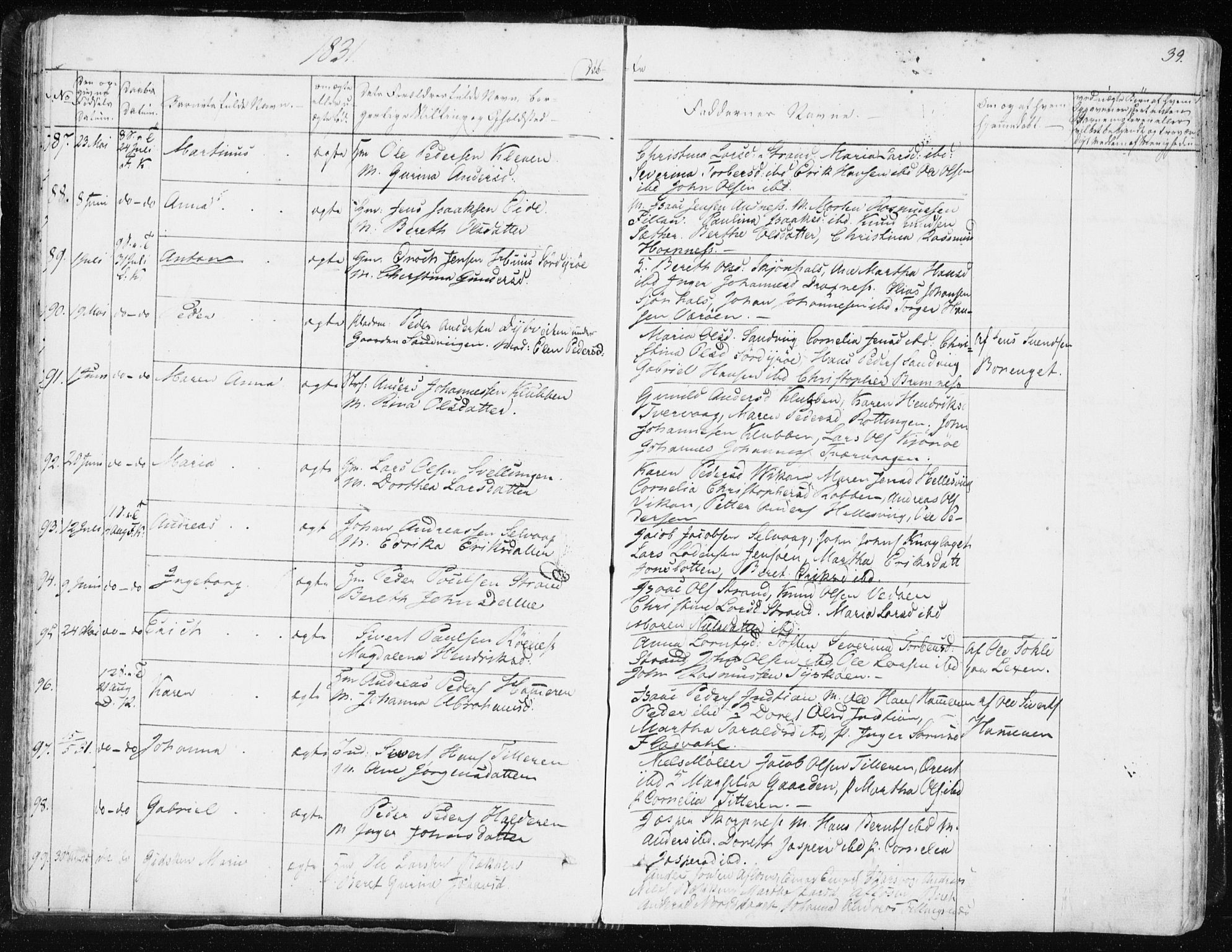 Ministerialprotokoller, klokkerbøker og fødselsregistre - Sør-Trøndelag, AV/SAT-A-1456/634/L0528: Parish register (official) no. 634A04, 1827-1842, p. 39