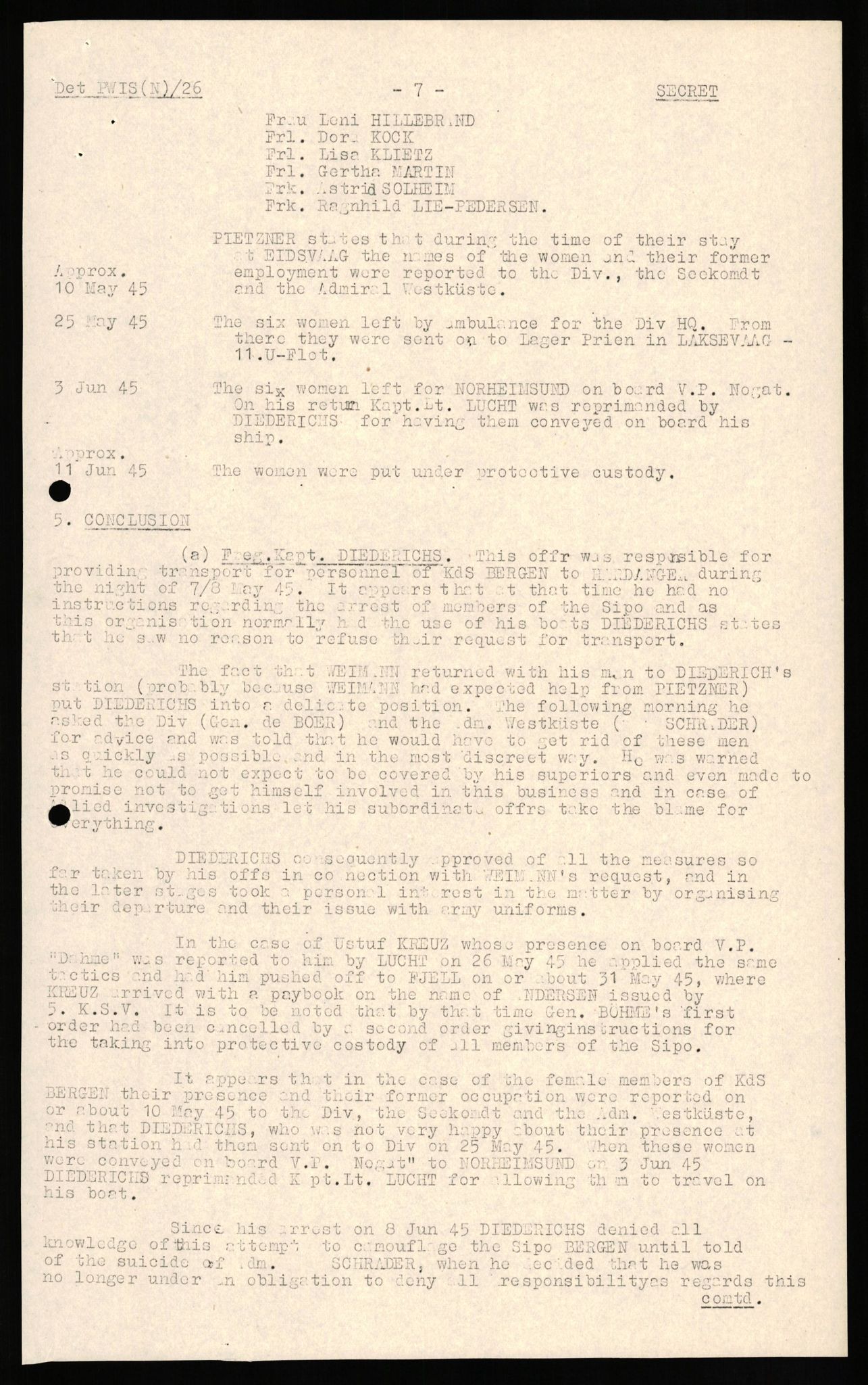 Forsvaret, Forsvarets overkommando II, RA/RAFA-3915/D/Db/L0020: CI Questionaires. Tyske okkupasjonsstyrker i Norge. Tyskere., 1945-1946, p. 355