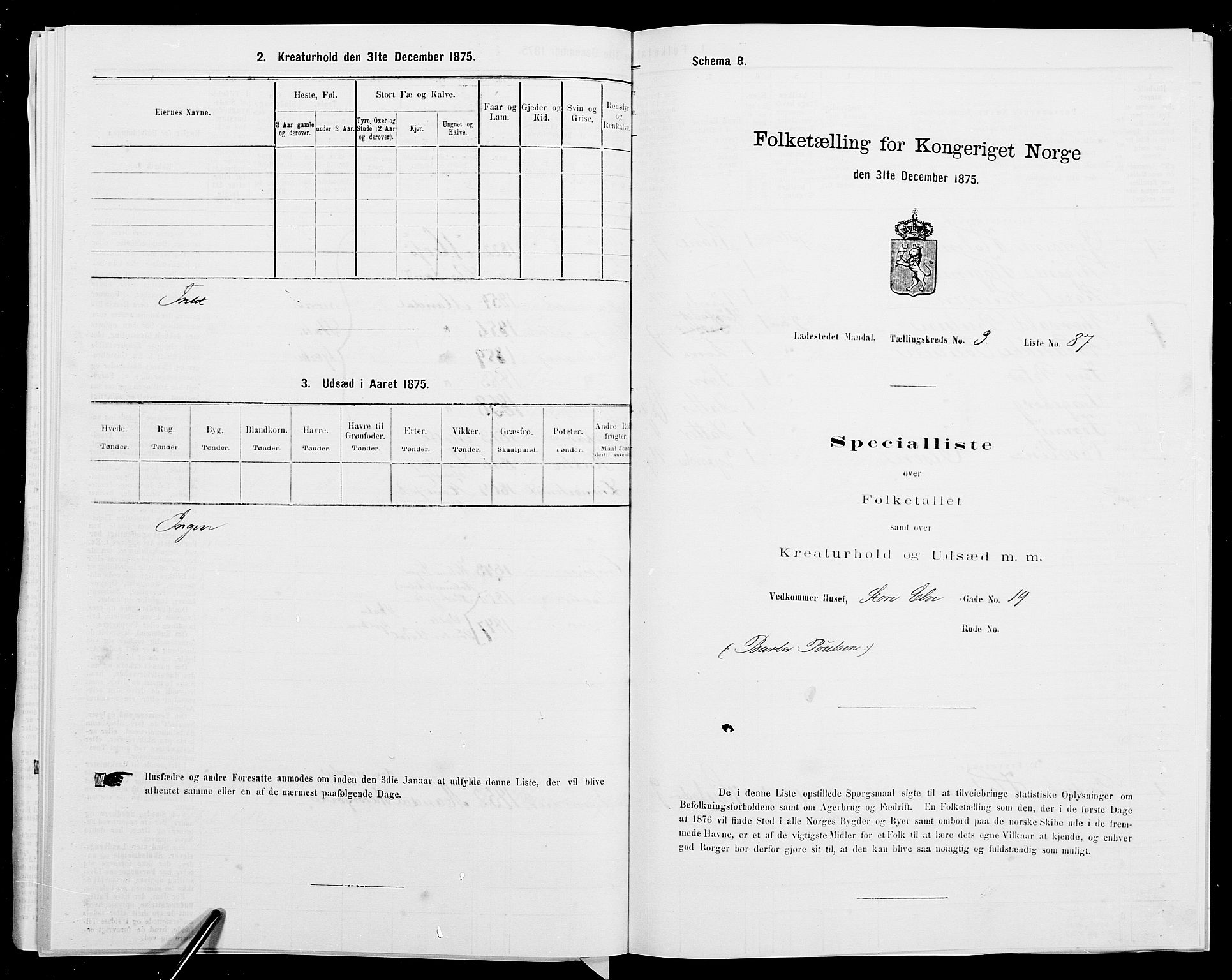 SAK, 1875 census for 1002B Mandal/Mandal, 1875, p. 196