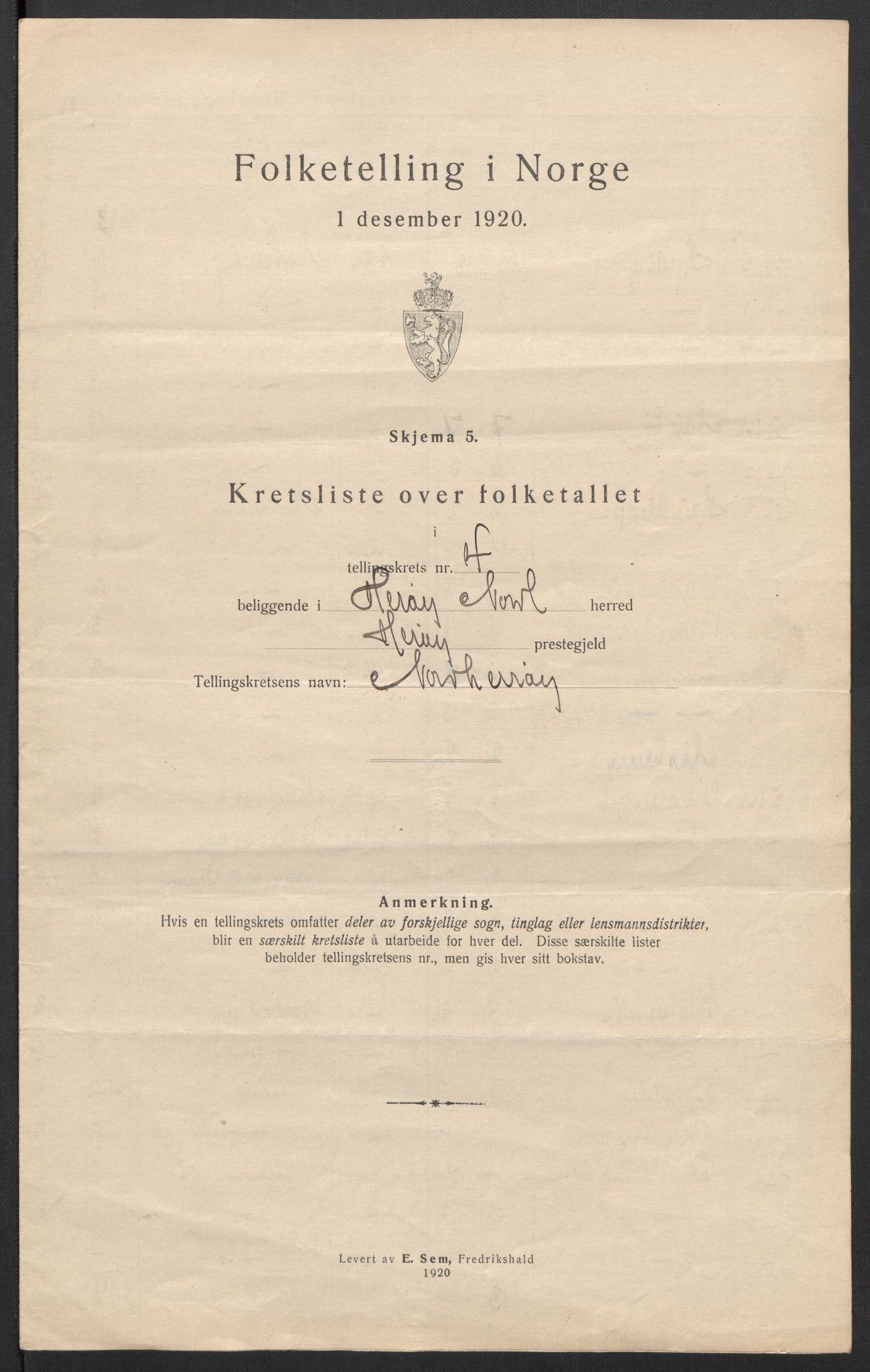 SAT, 1920 census for Herøy, 1920, p. 15