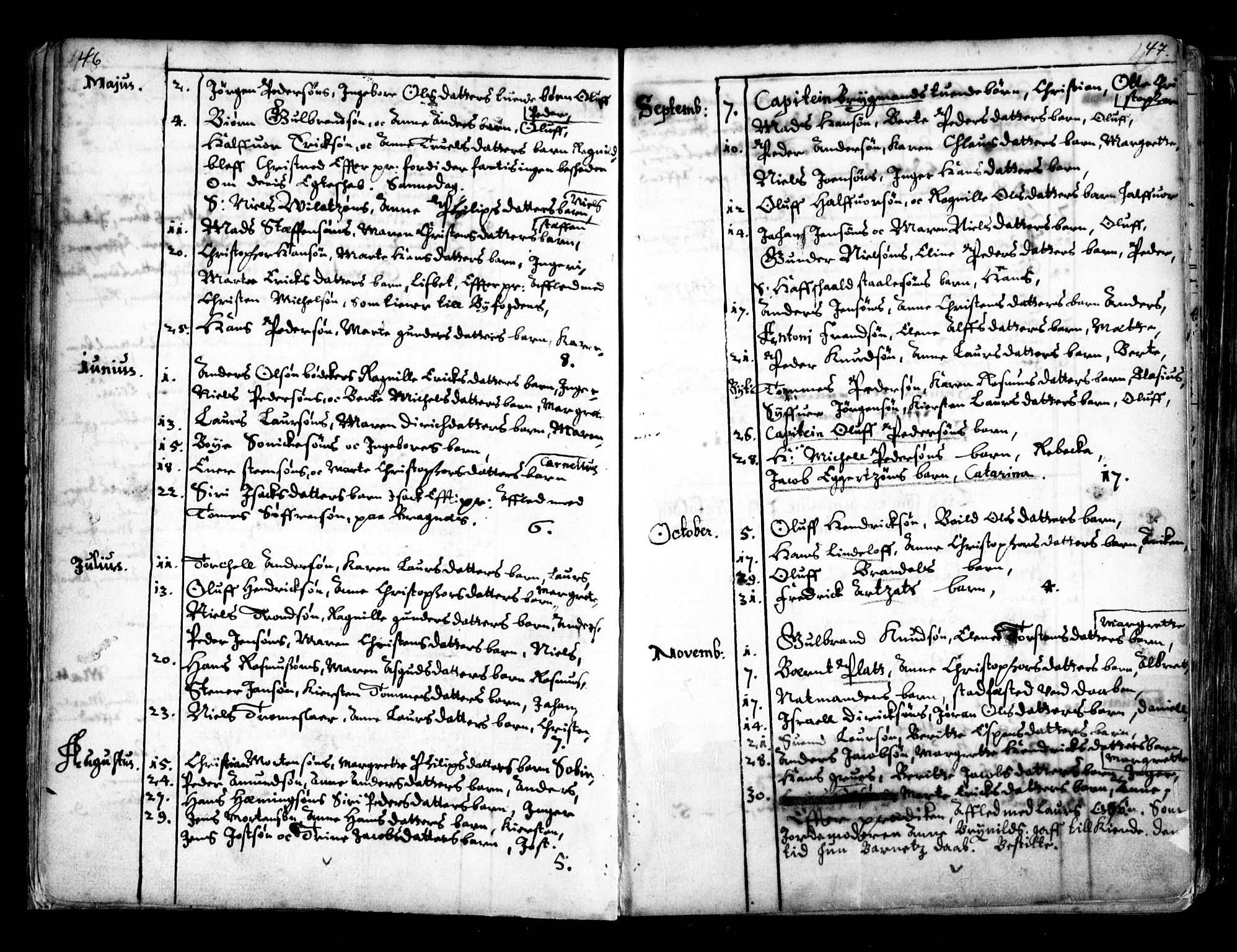 Oslo domkirke Kirkebøker, AV/SAO-A-10752/F/Fa/L0001: Parish register (official) no. 1, 1648-1704, p. 46-47