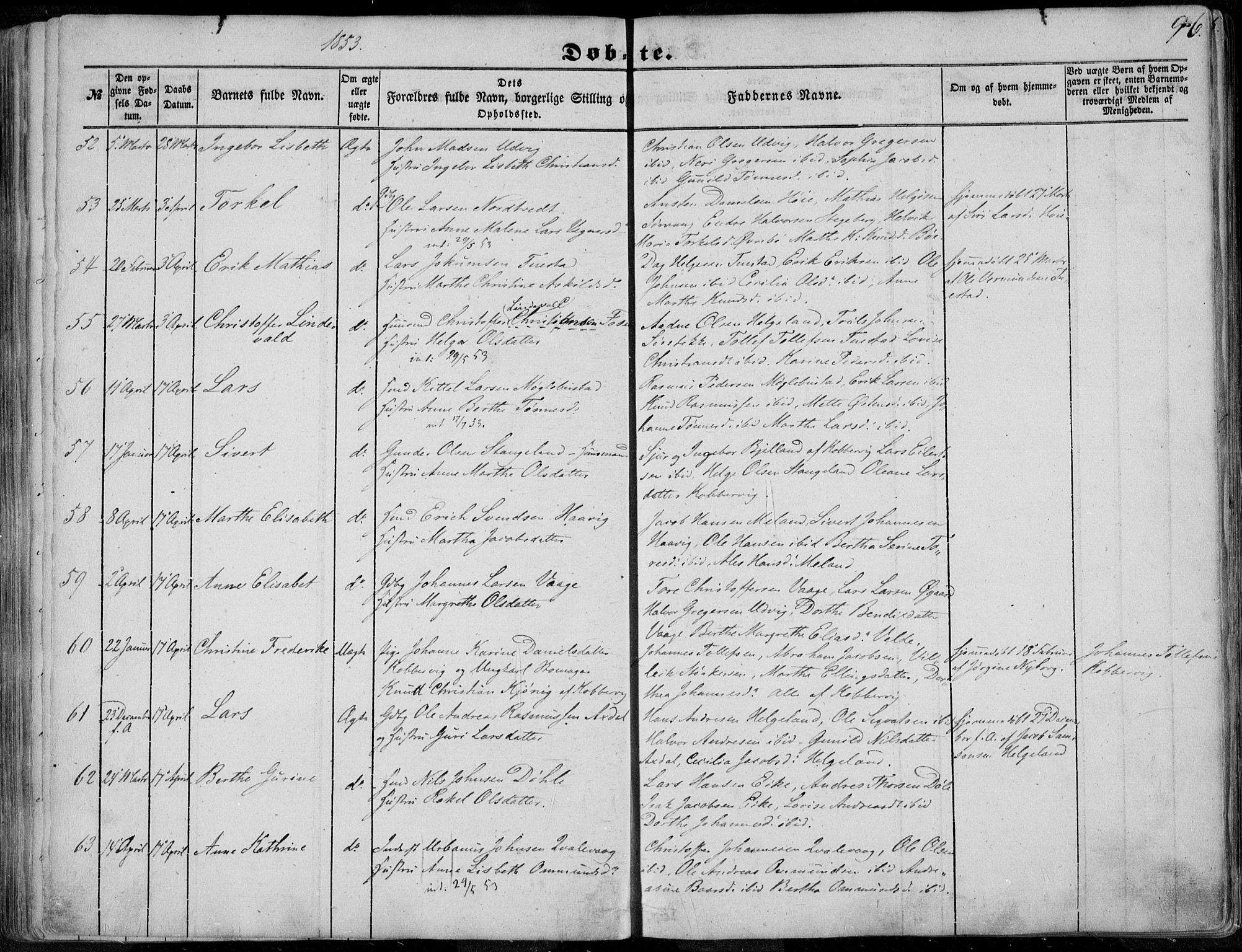 Avaldsnes sokneprestkontor, SAST/A -101851/H/Ha/Haa/L0008: Parish register (official) no. A 8, 1847-1857, p. 96