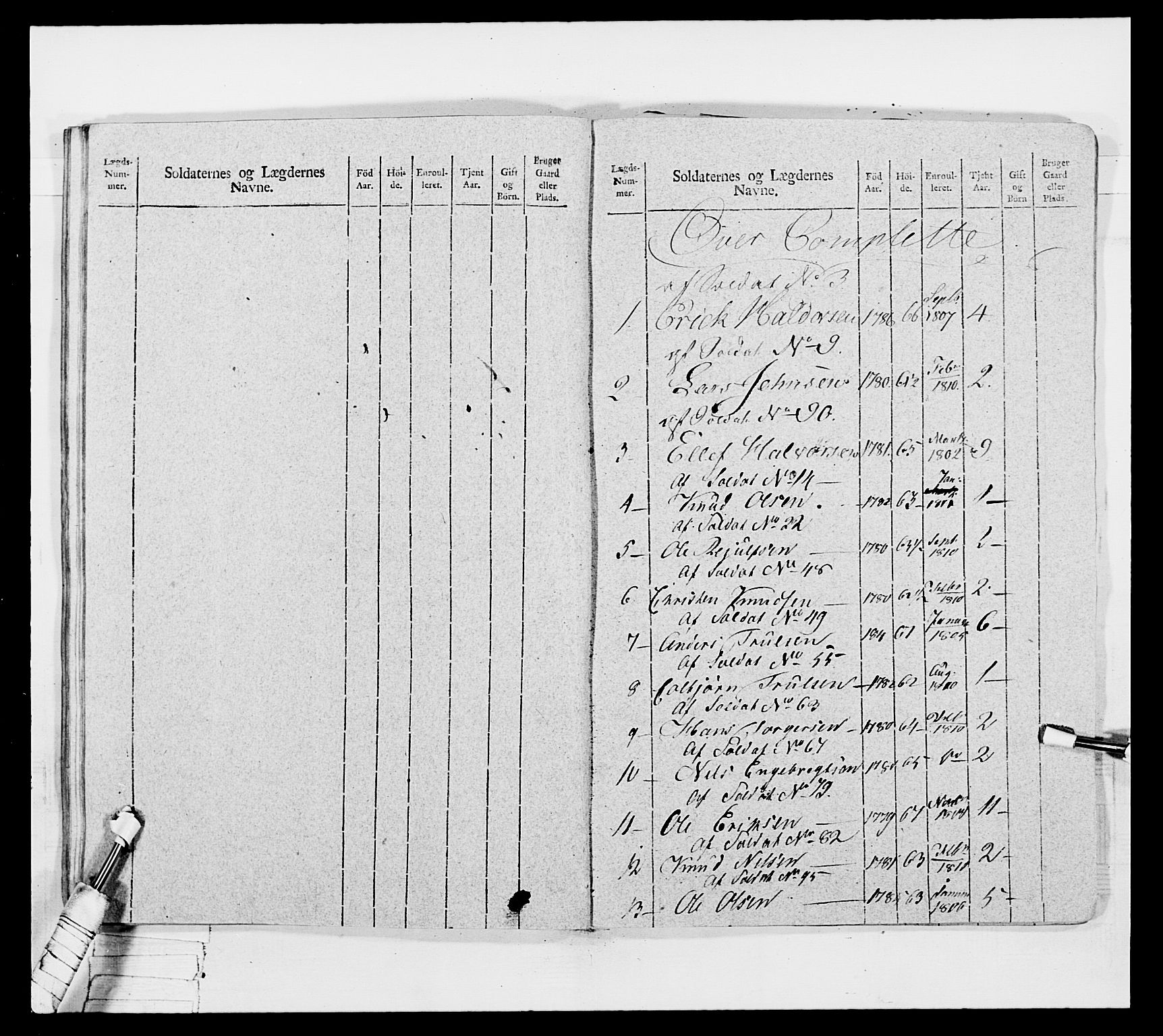 Generalitets- og kommissariatskollegiet, Det kongelige norske kommissariatskollegium, AV/RA-EA-5420/E/Eh/L0042: 1. Akershusiske nasjonale infanteriregiment, 1810, p. 290
