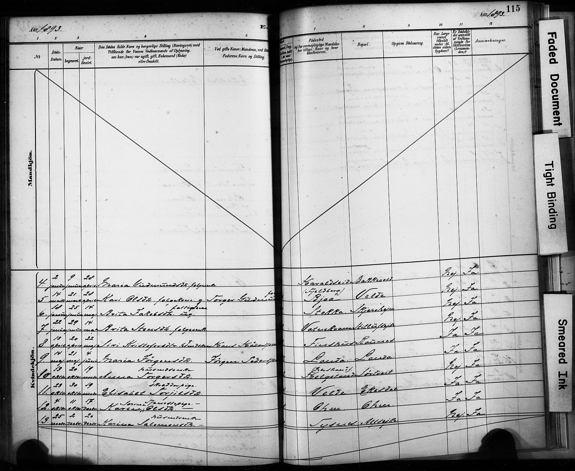 Skjold sokneprestkontor, AV/SAST-A-101847/H/Ha/Haa/L0009: Parish register (official) no. A 9, 1882-1898, p. 115