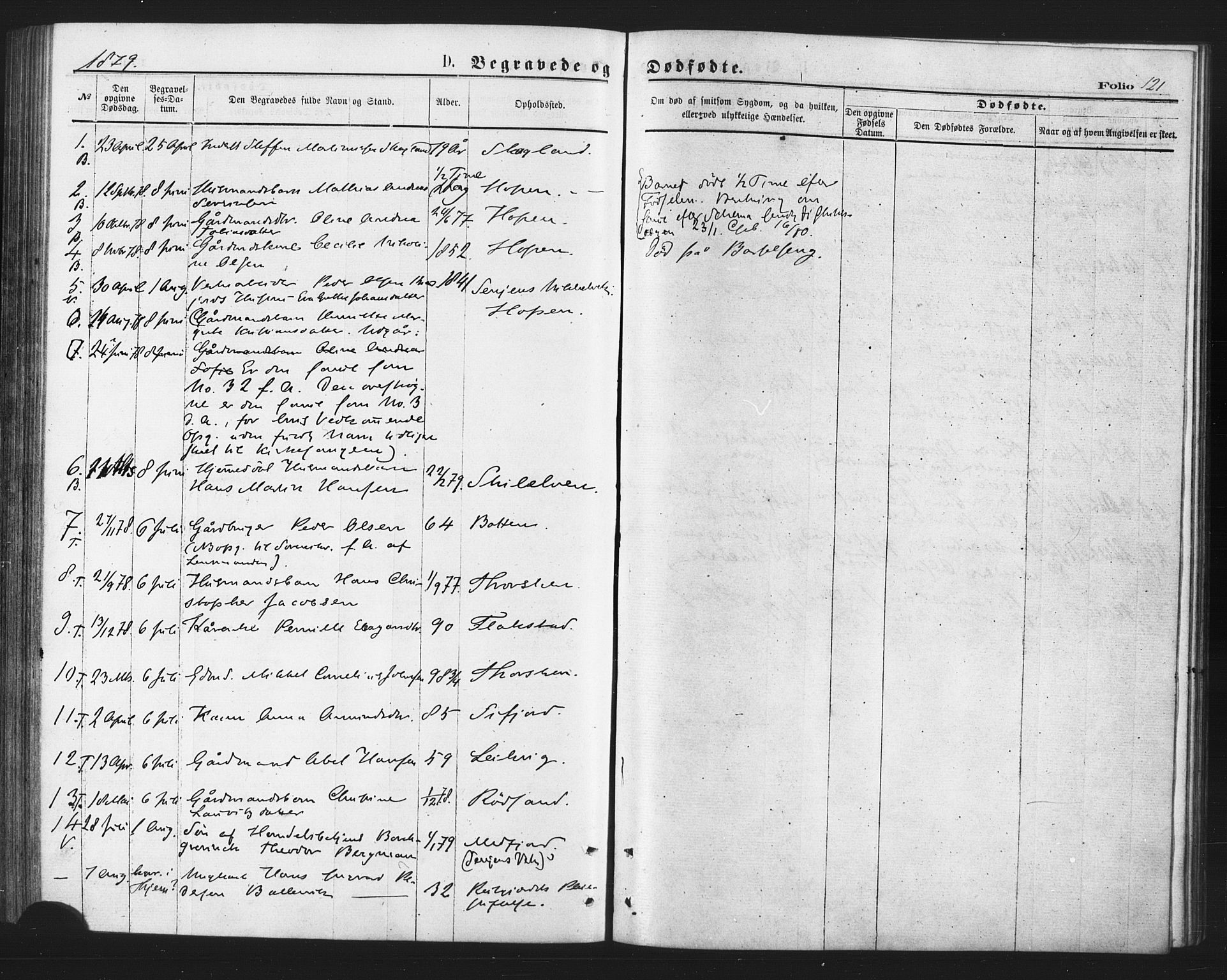 Berg sokneprestkontor, SATØ/S-1318/G/Ga/Gaa/L0003kirke: Parish register (official) no. 3, 1872-1879, p. 121