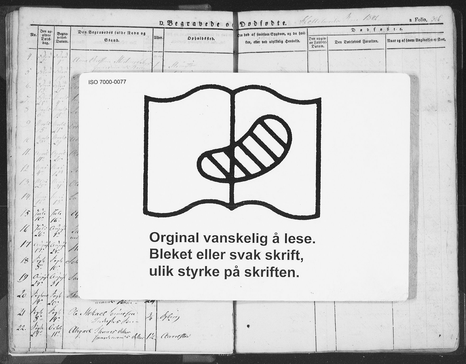 Helleland sokneprestkontor, AV/SAST-A-101810/S05/L0007: Parish register (official) no. A 6.2, 1834-1863, p. 306