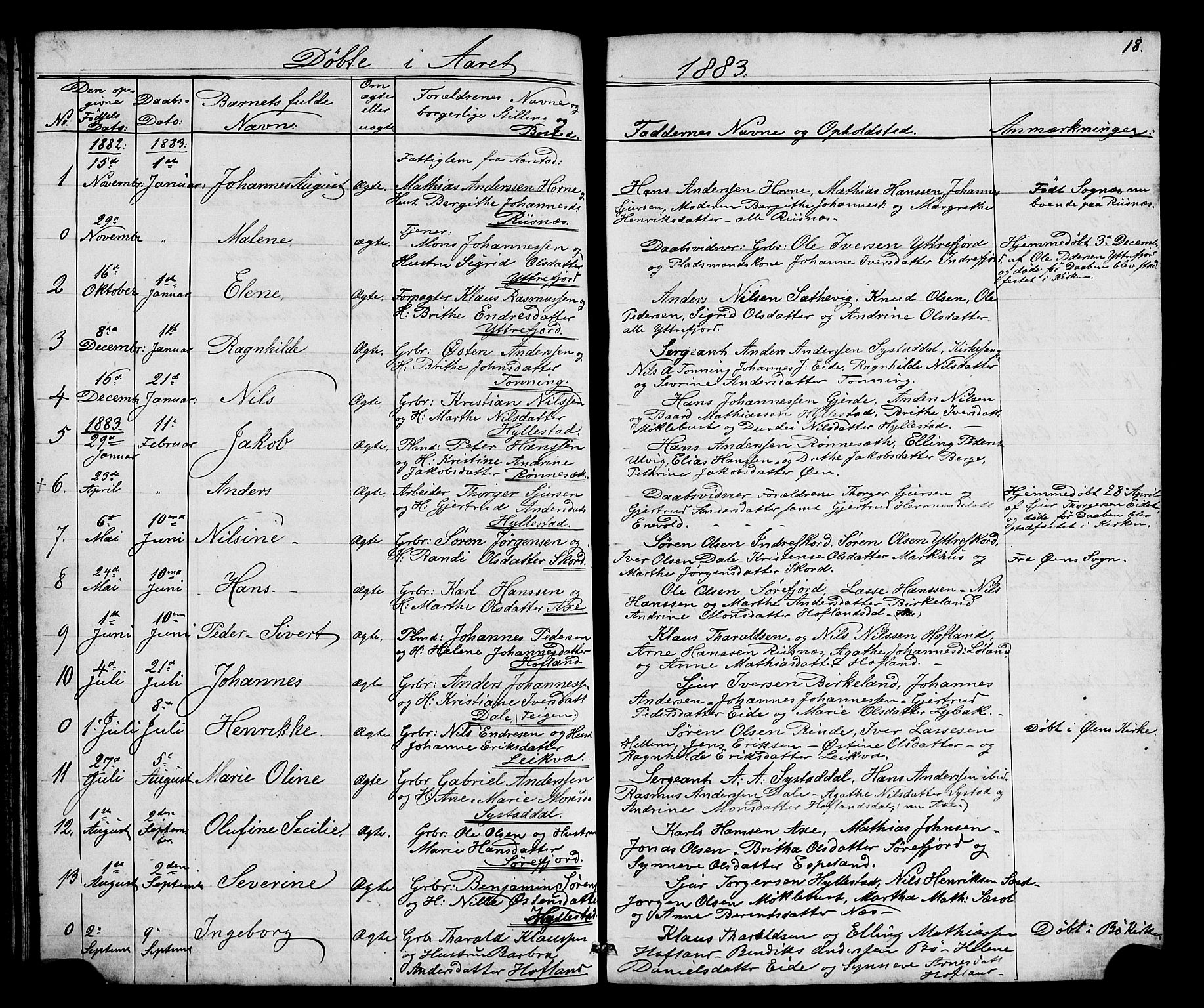 Hyllestad sokneprestembete, SAB/A-80401: Parish register (copy) no. A 2, 1876-1906, p. 18