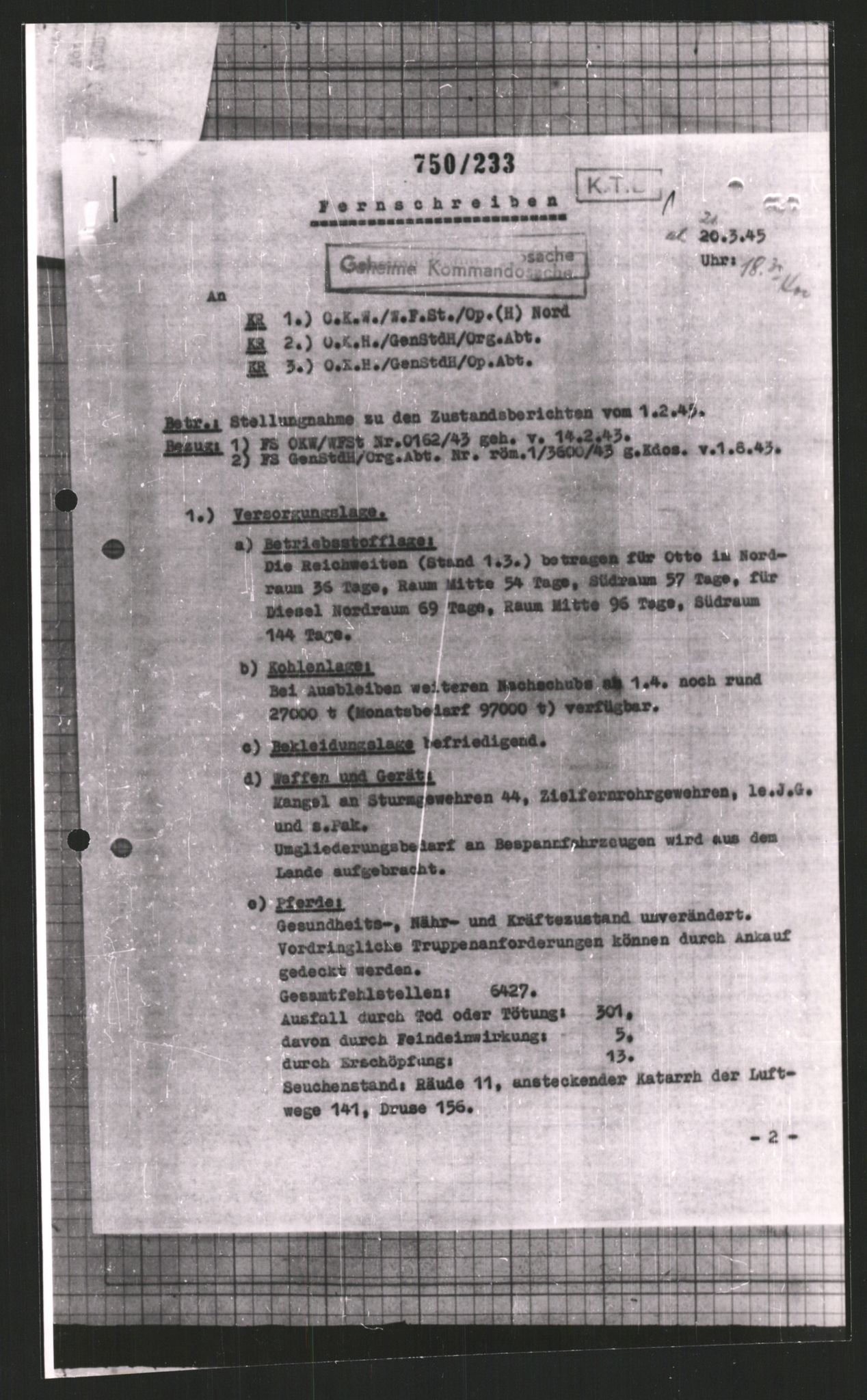 Forsvarets Overkommando. 2 kontor. Arkiv 11.4. Spredte tyske arkivsaker, AV/RA-RAFA-7031/D/Dar/Dara/L0008: Krigsdagbøker for 20. Gebirgs-Armee-Oberkommando (AOK 20), 1945, p. 597