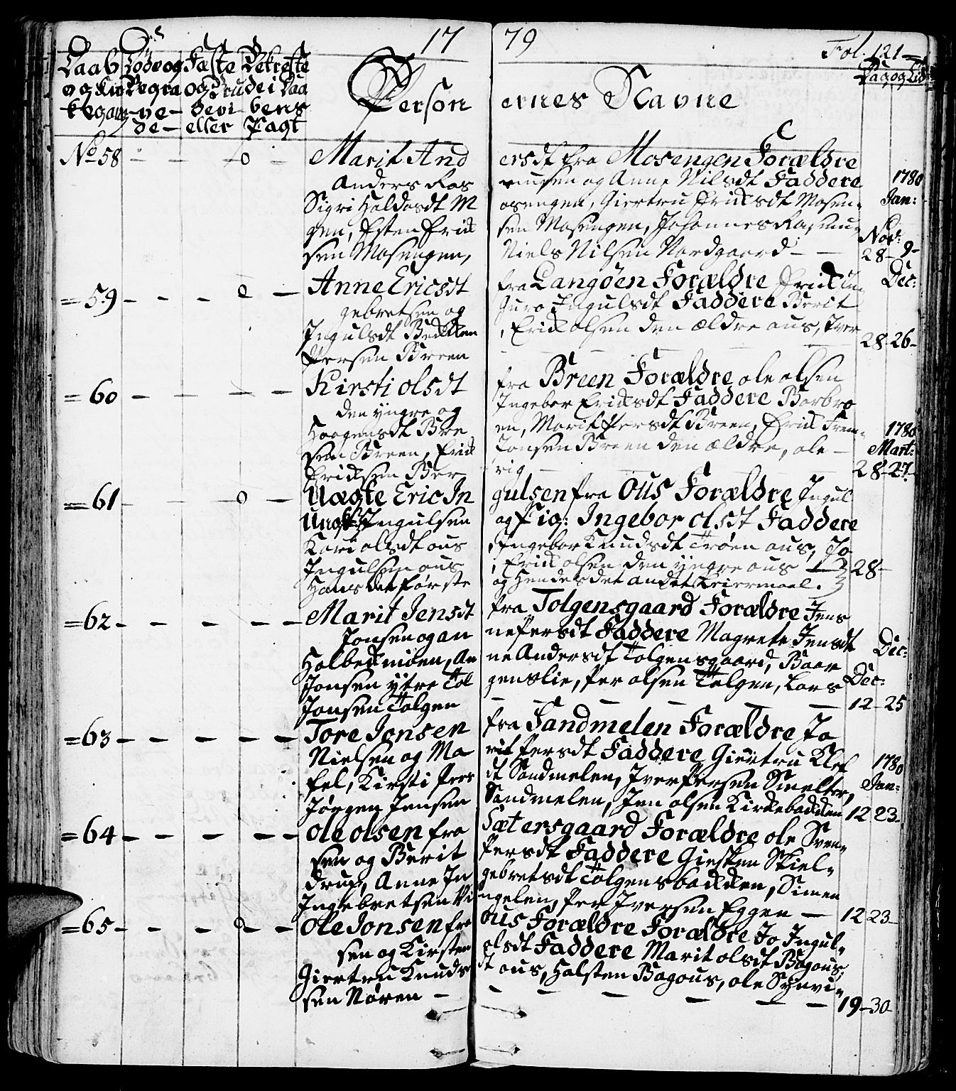 Tolga prestekontor, SAH/PREST-062/K/L0002: Parish register (official) no. 2, 1768-1786, p. 121