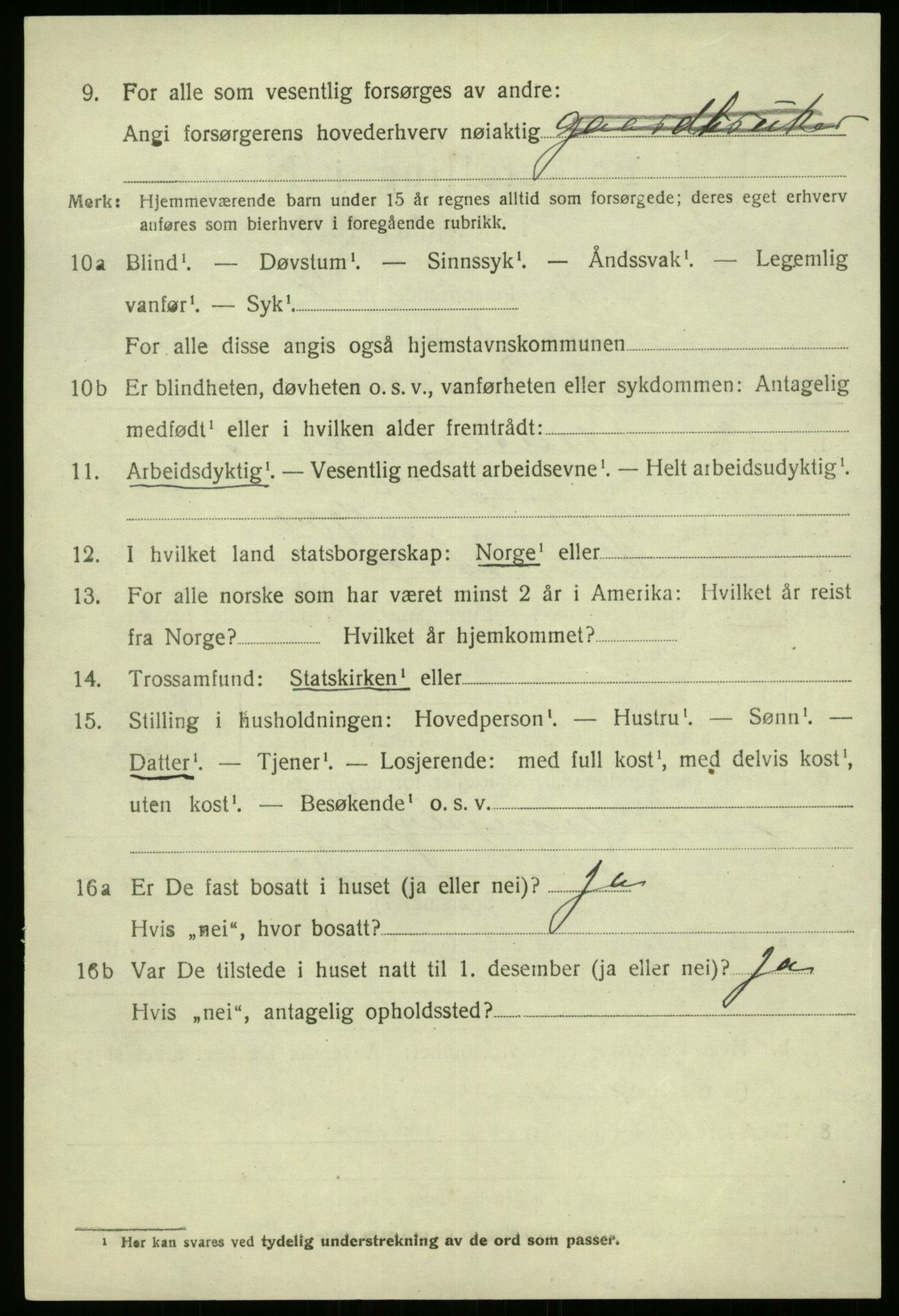 SAB, 1920 census for Kinn, 1920, p. 9846