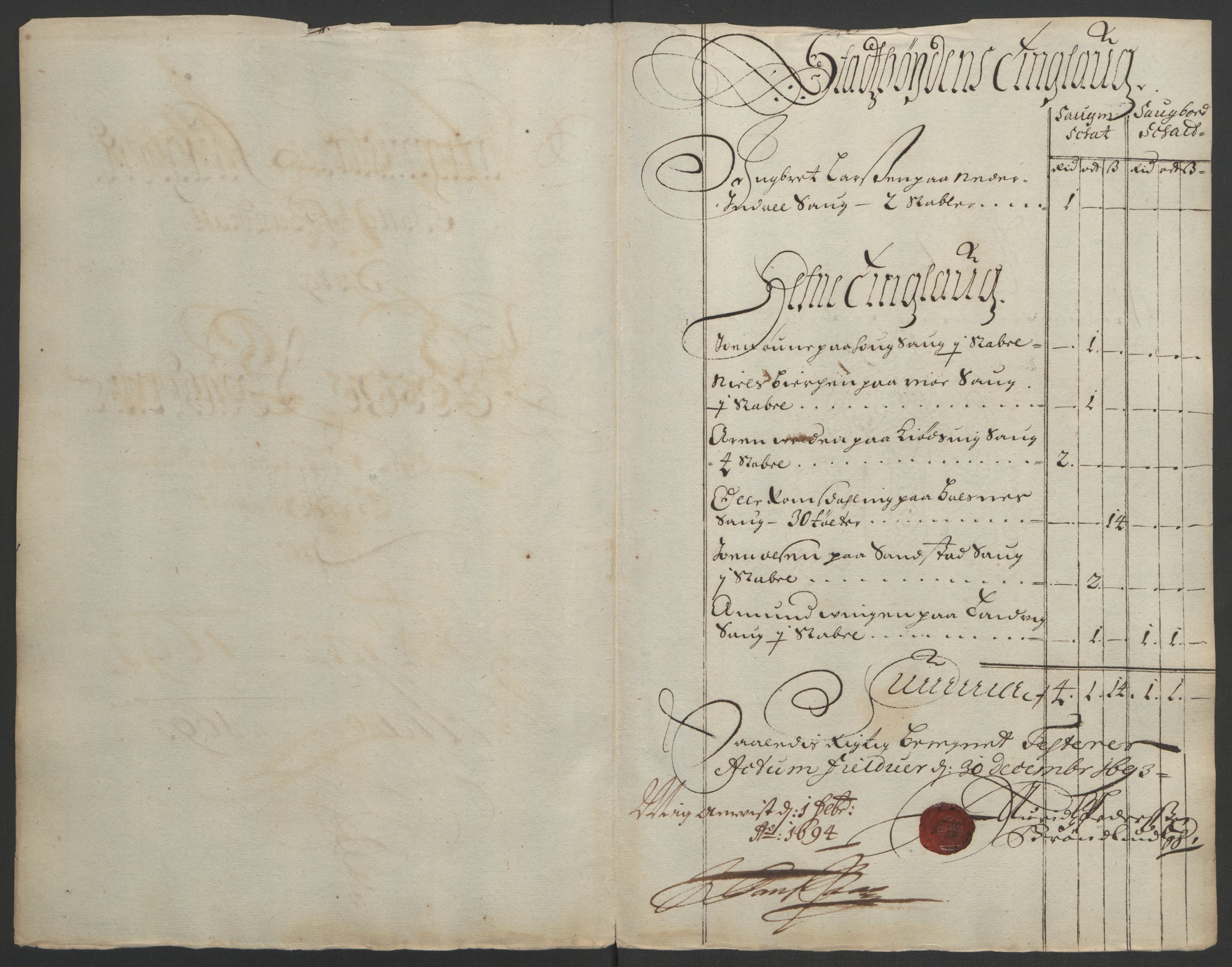 Rentekammeret inntil 1814, Reviderte regnskaper, Fogderegnskap, RA/EA-4092/R57/L3849: Fogderegnskap Fosen, 1692-1693, p. 439