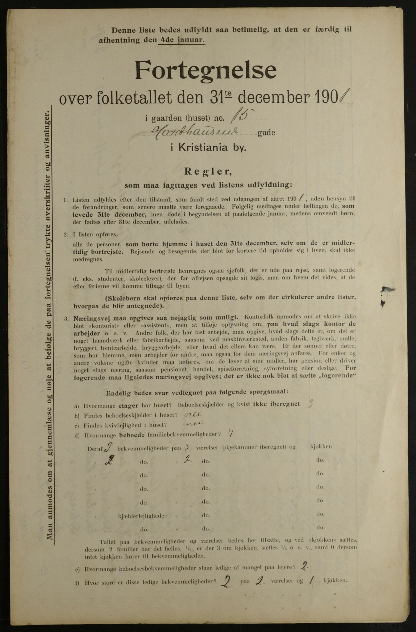 OBA, Municipal Census 1901 for Kristiania, 1901, p. 5699