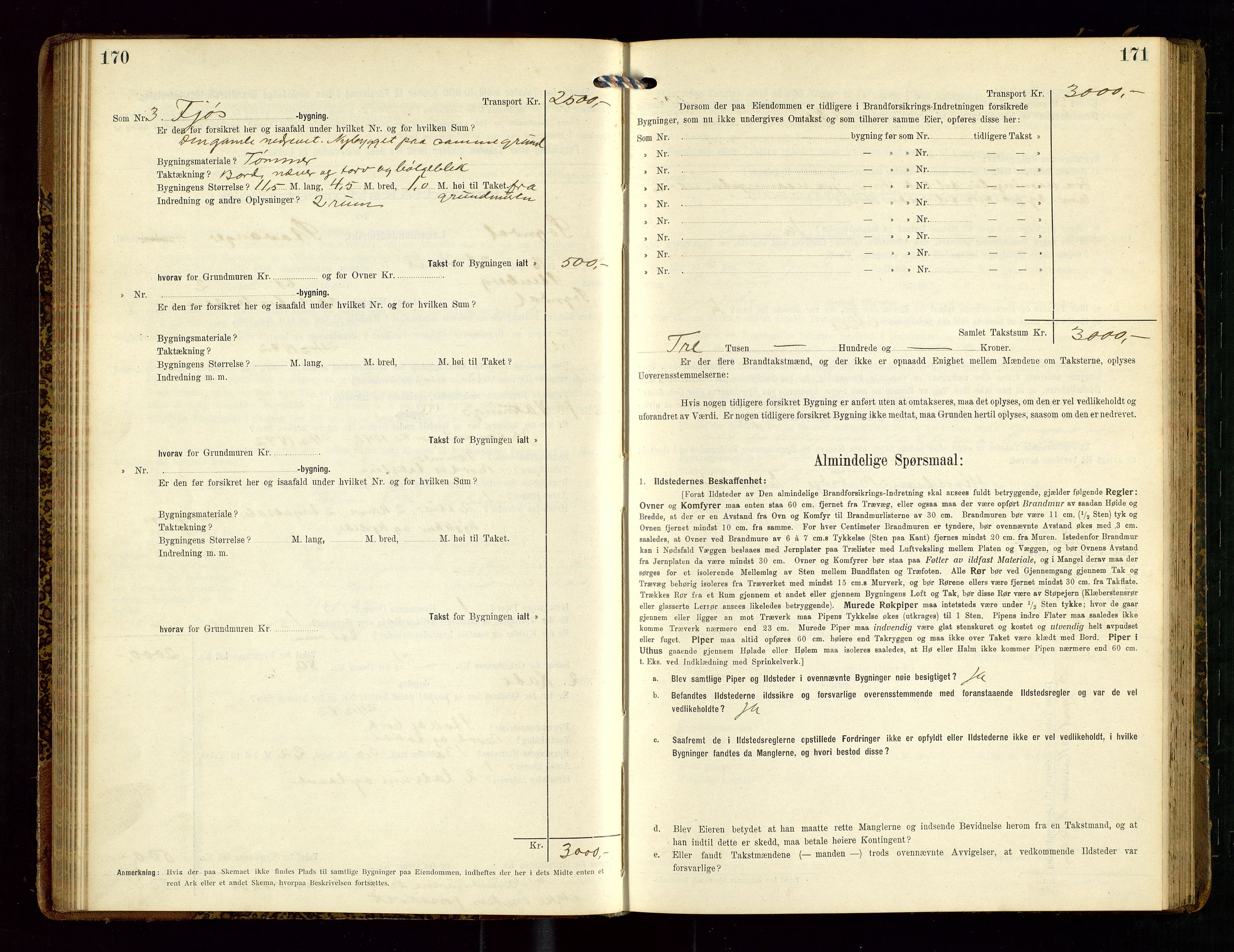 Sokndal lensmannskontor, AV/SAST-A-100417/Gob/L0003: "Brandtakst-Protokol", 1914-1917, p. 170-171