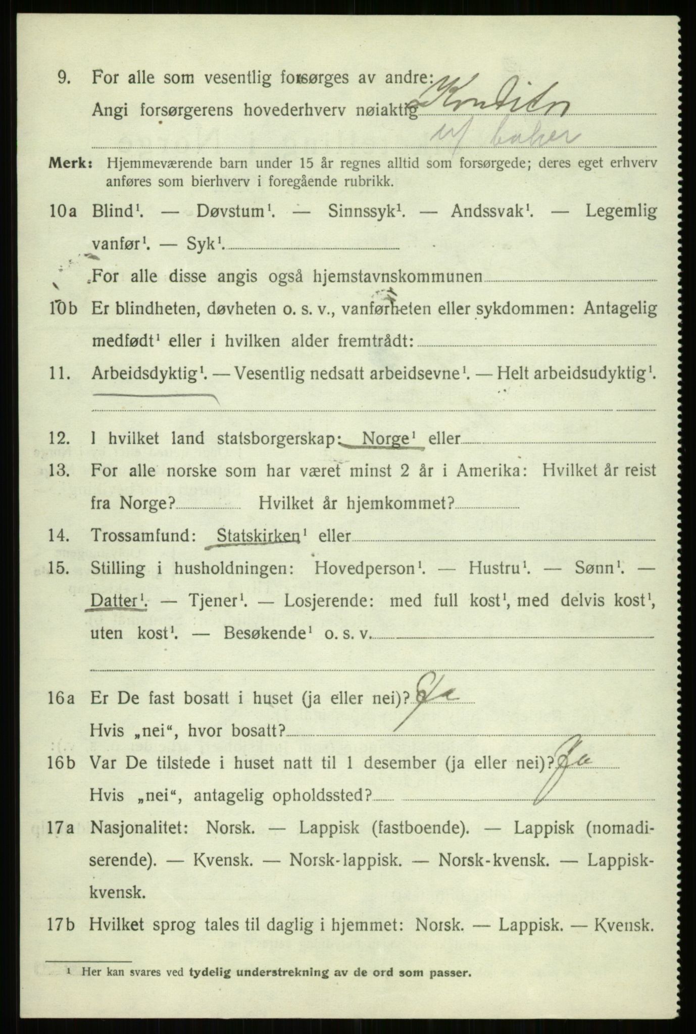 SATØ, 1920 census for Trondenes, 1920, p. 16869