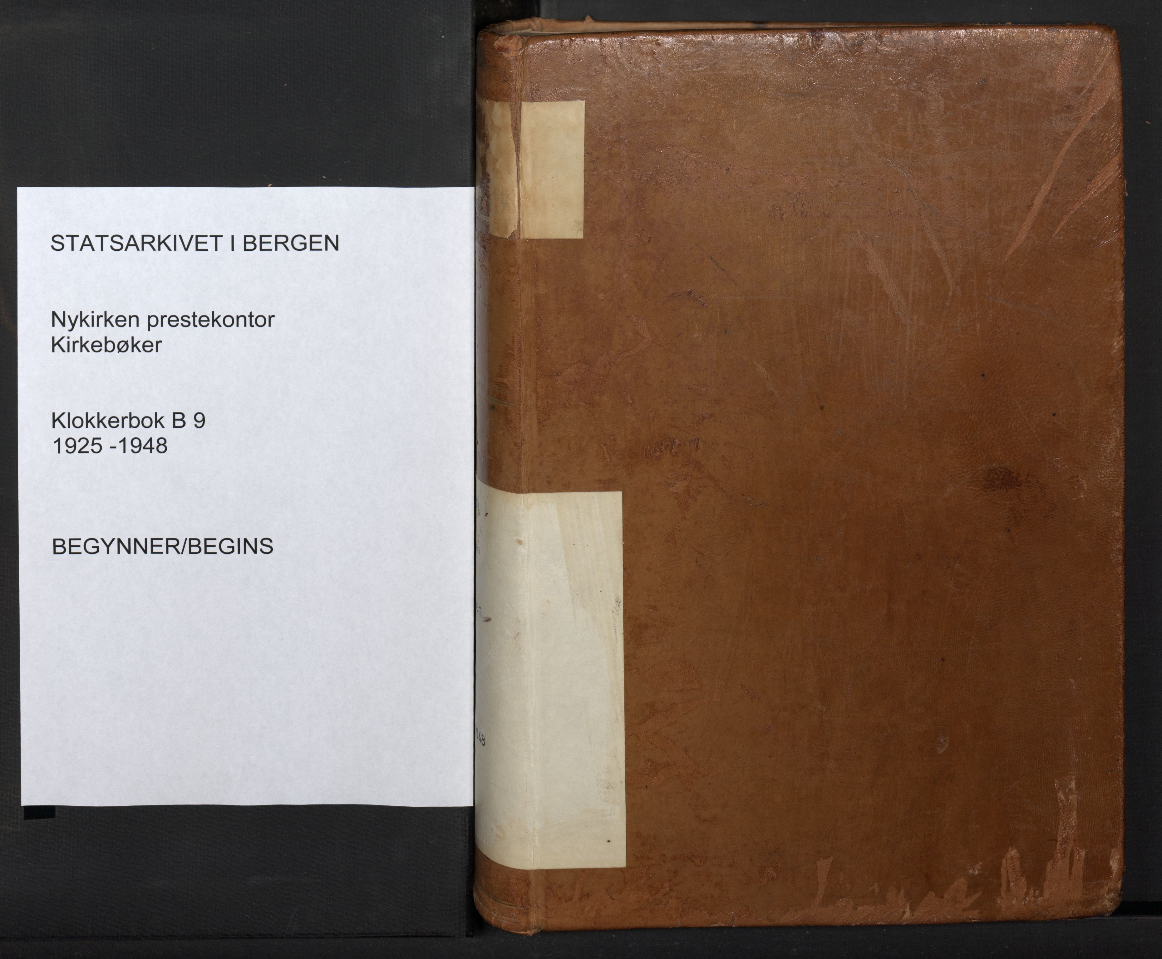 Nykirken Sokneprestembete, SAB/A-77101/H/Hab: Parish register (copy) no. B 9, 1925-1948