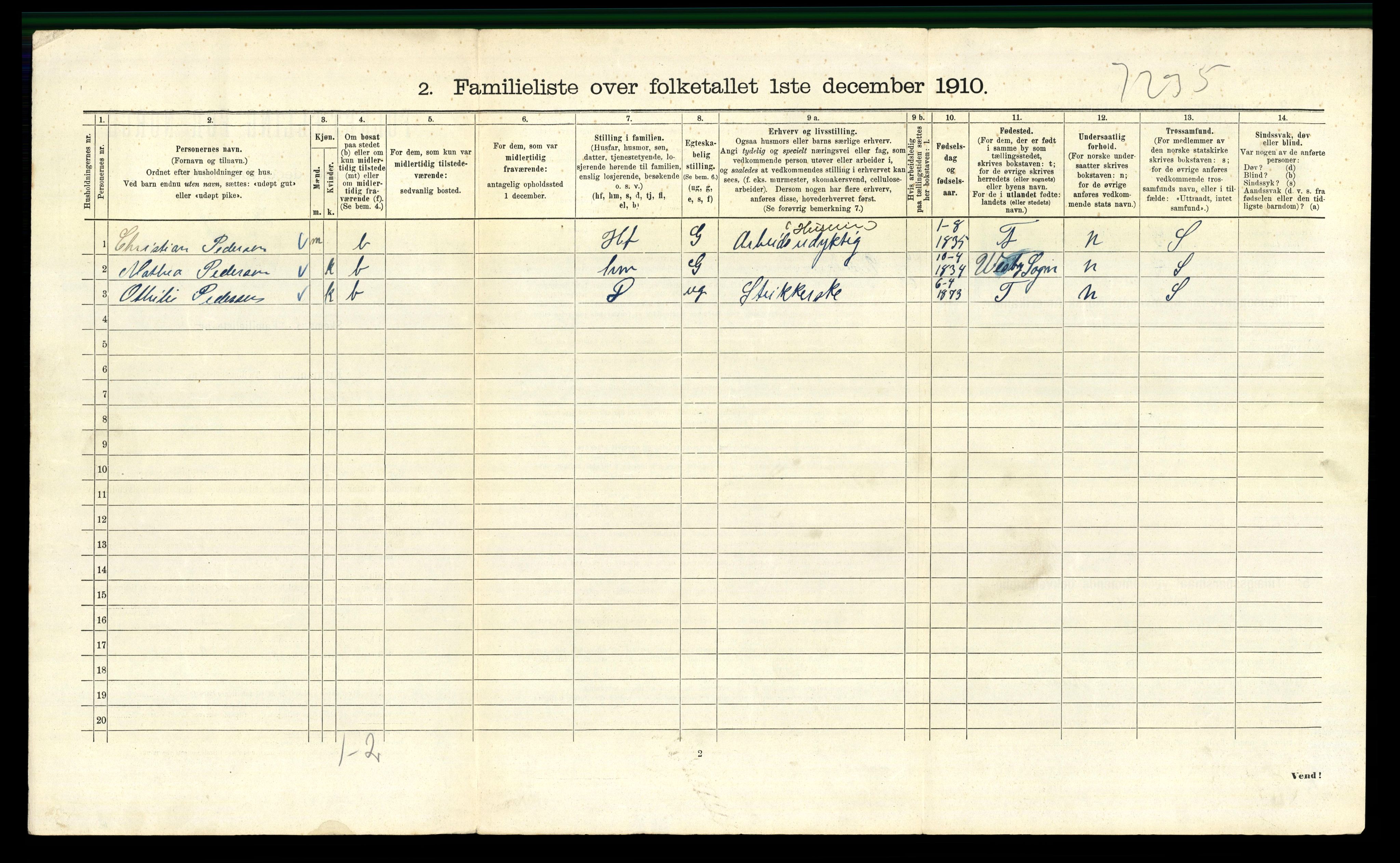 RA, 1910 census for Kristiania, 1910, p. 20206