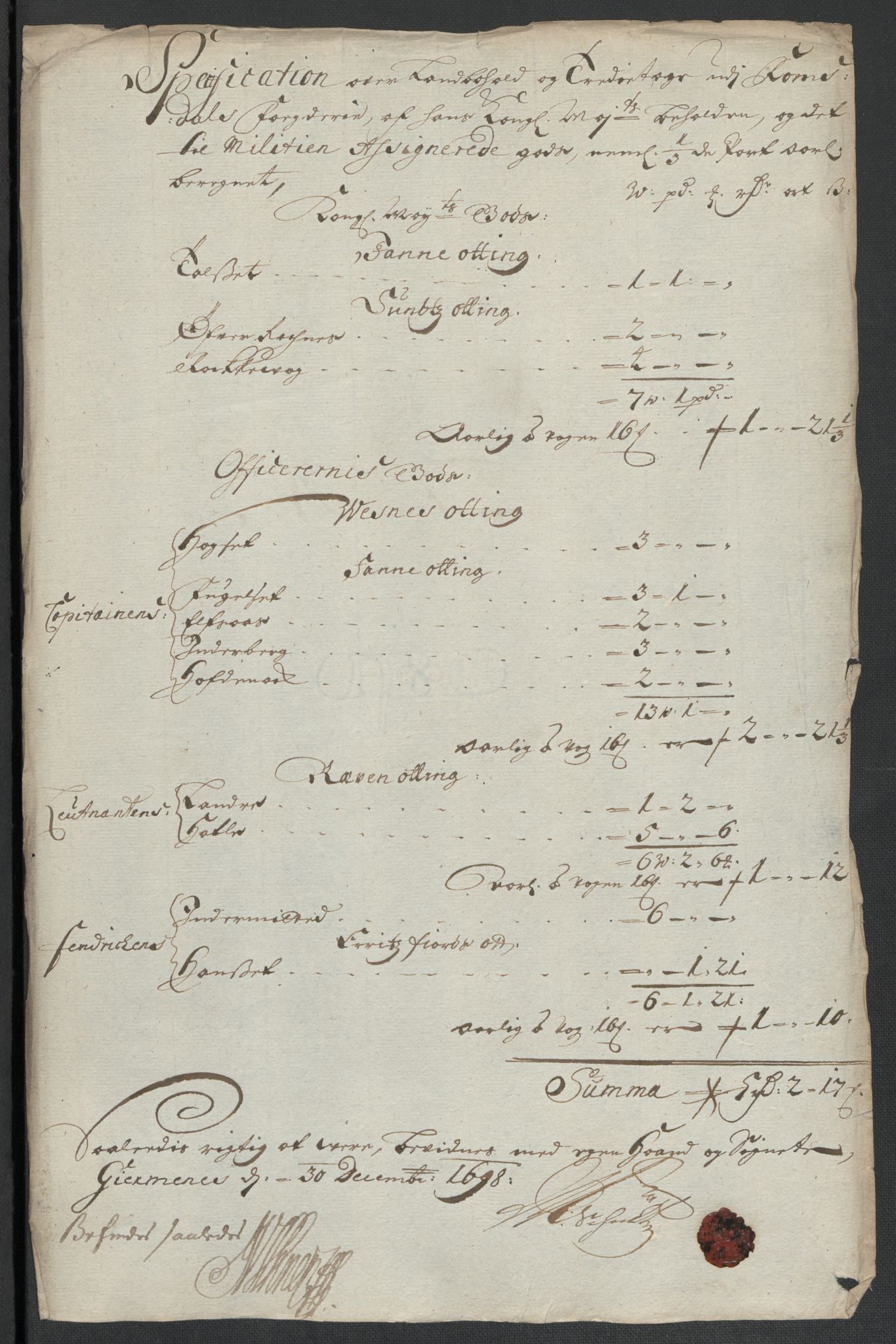 Rentekammeret inntil 1814, Reviderte regnskaper, Fogderegnskap, RA/EA-4092/R55/L3653: Fogderegnskap Romsdal, 1697-1698, p. 332