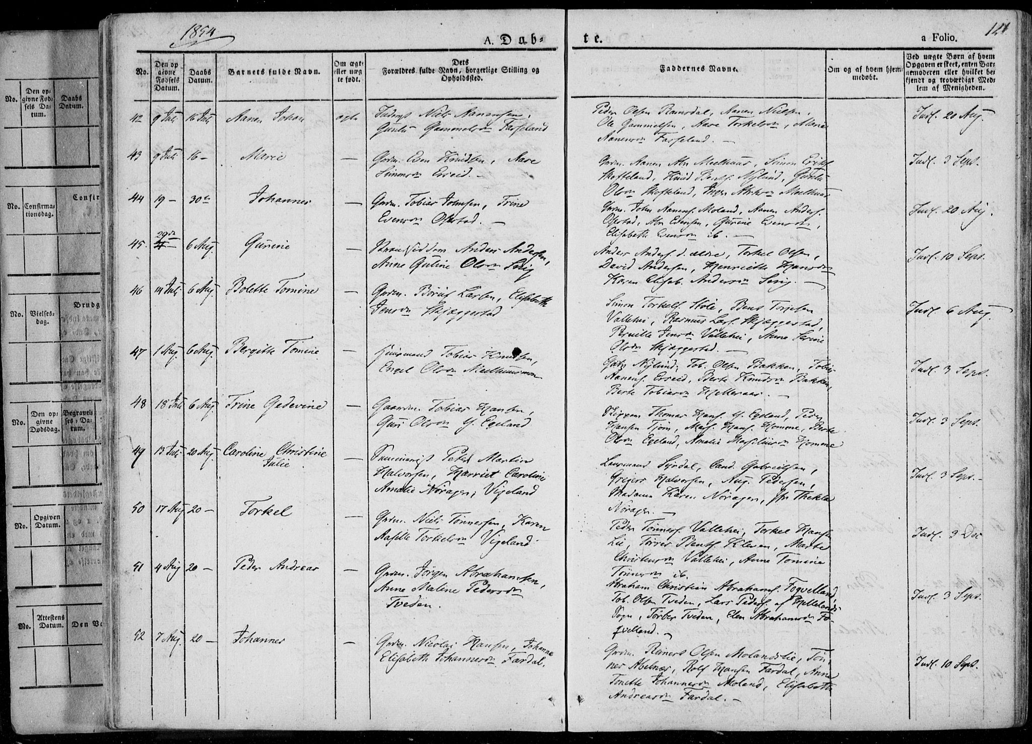 Sør-Audnedal sokneprestkontor, AV/SAK-1111-0039/F/Fa/Fab/L0006: Parish register (official) no. A 6, 1829-1855, p. 121