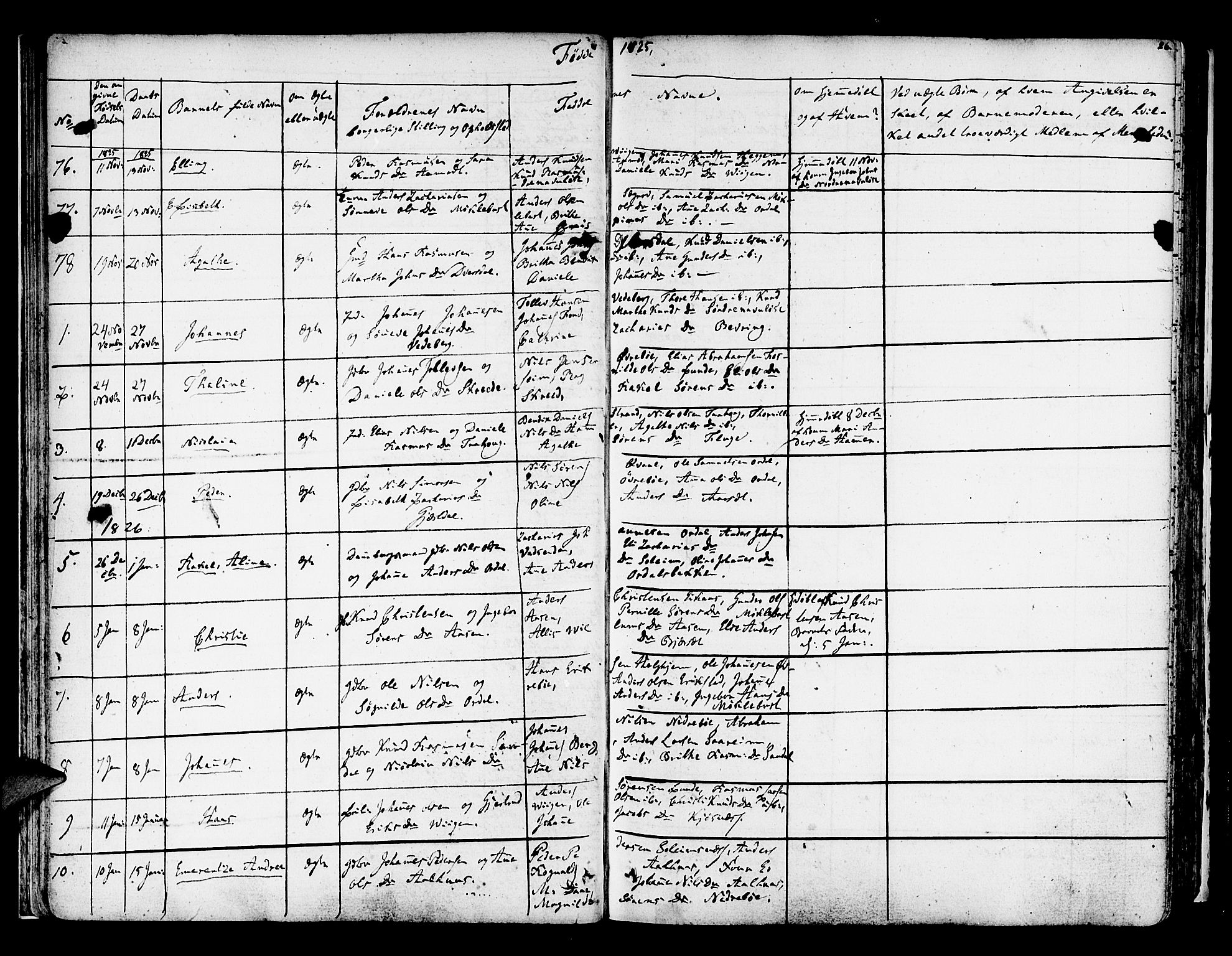 Jølster sokneprestembete, AV/SAB-A-80701/H/Haa/Haaa/L0008: Parish register (official) no. A 8, 1821-1833, p. 26