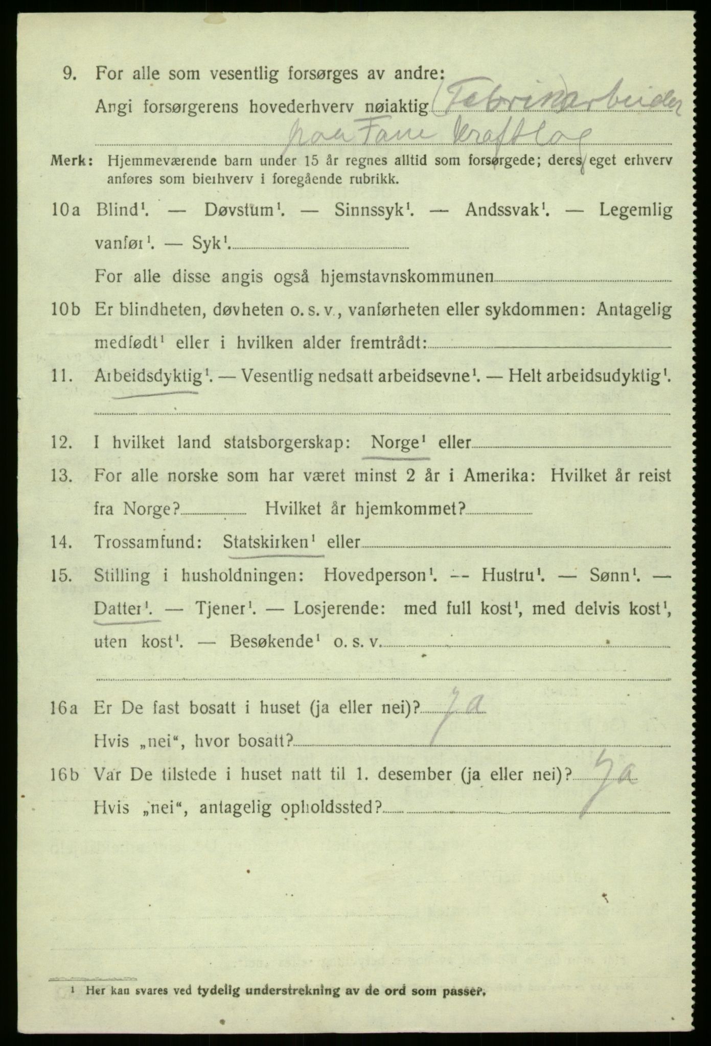 SAB, 1920 census for Manger, 1920, p. 4298