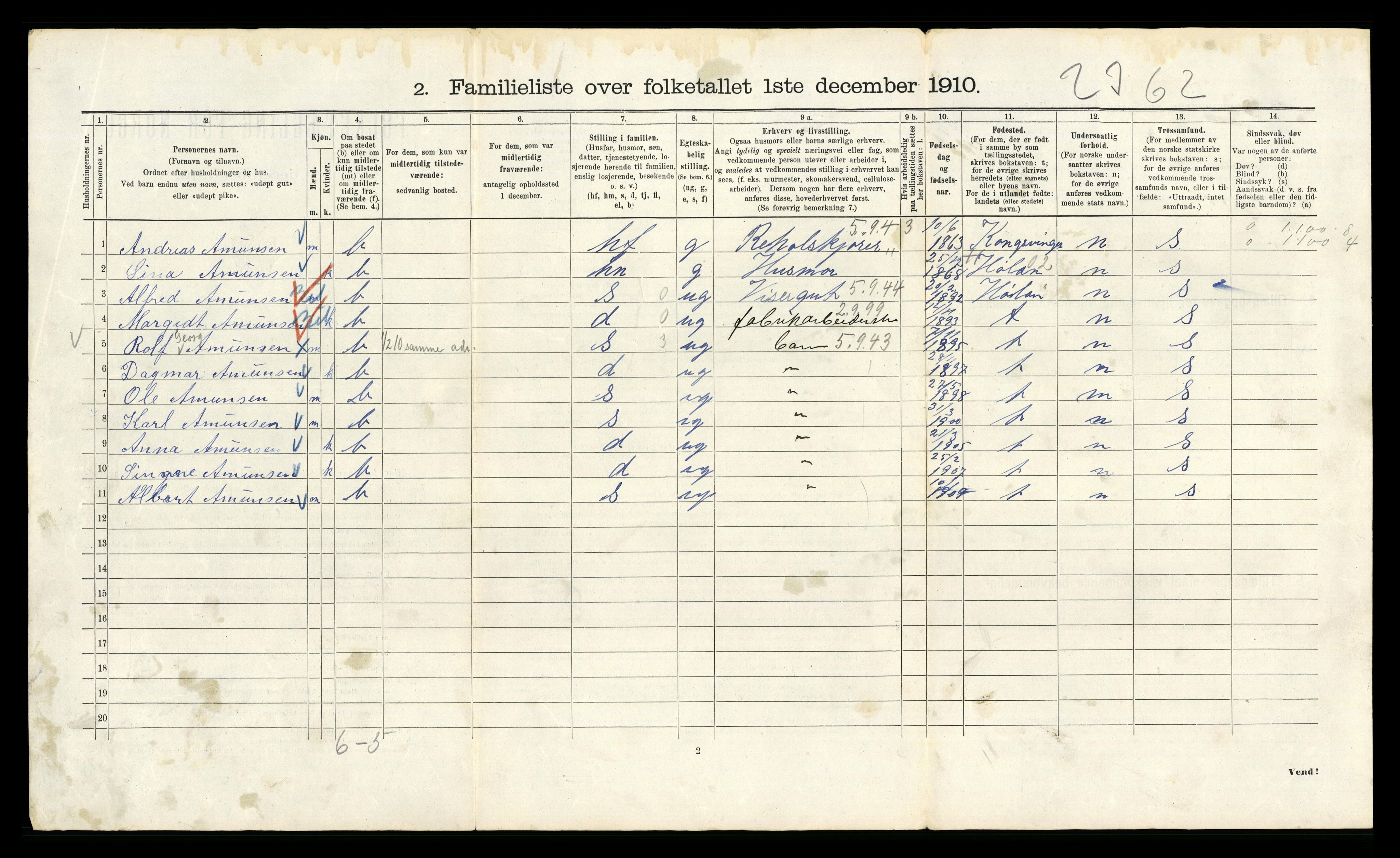 RA, 1910 census for Kristiania, 1910, p. 110692