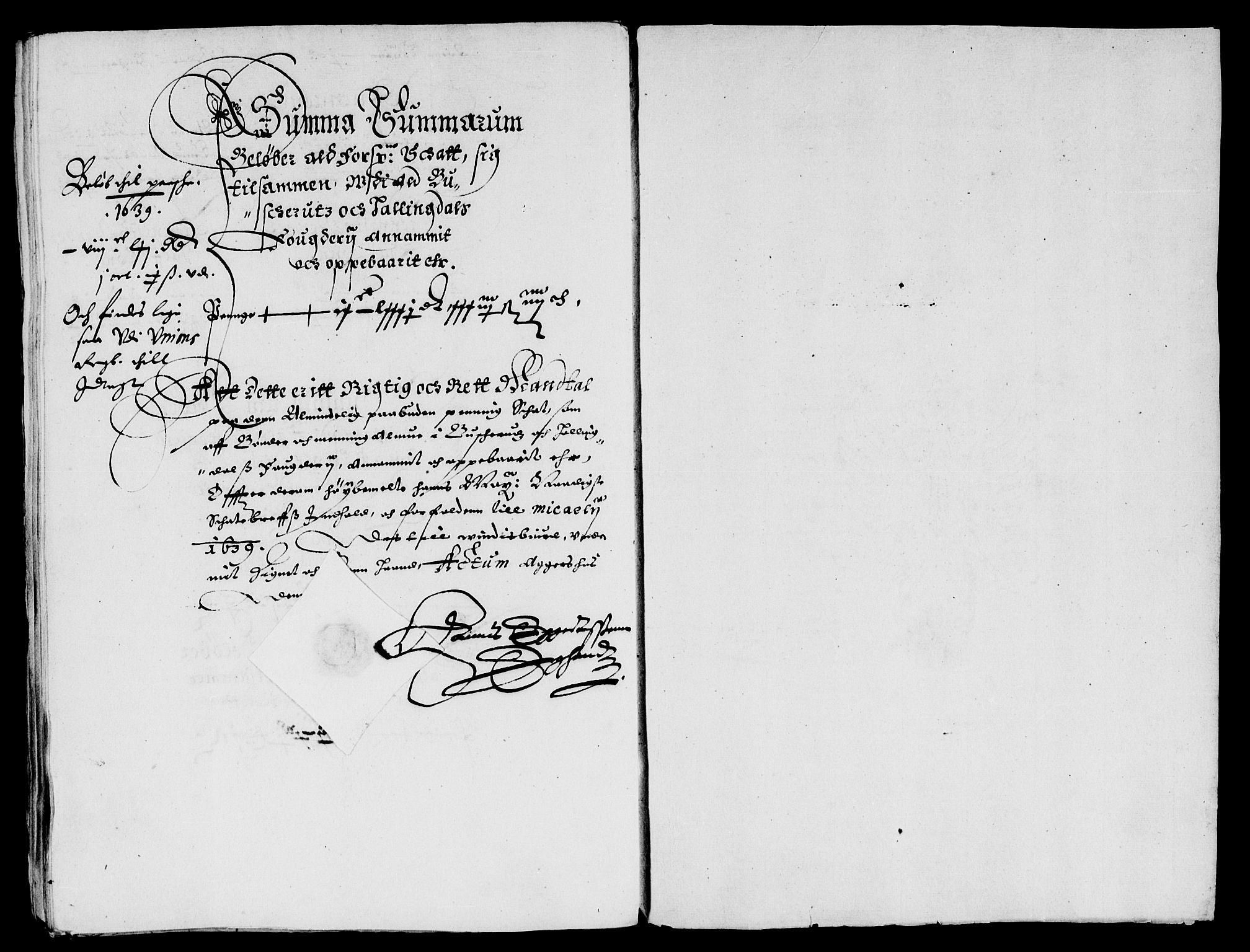 Rentekammeret inntil 1814, Reviderte regnskaper, Lensregnskaper, AV/RA-EA-5023/R/Rb/Rba/L0146: Akershus len, 1639