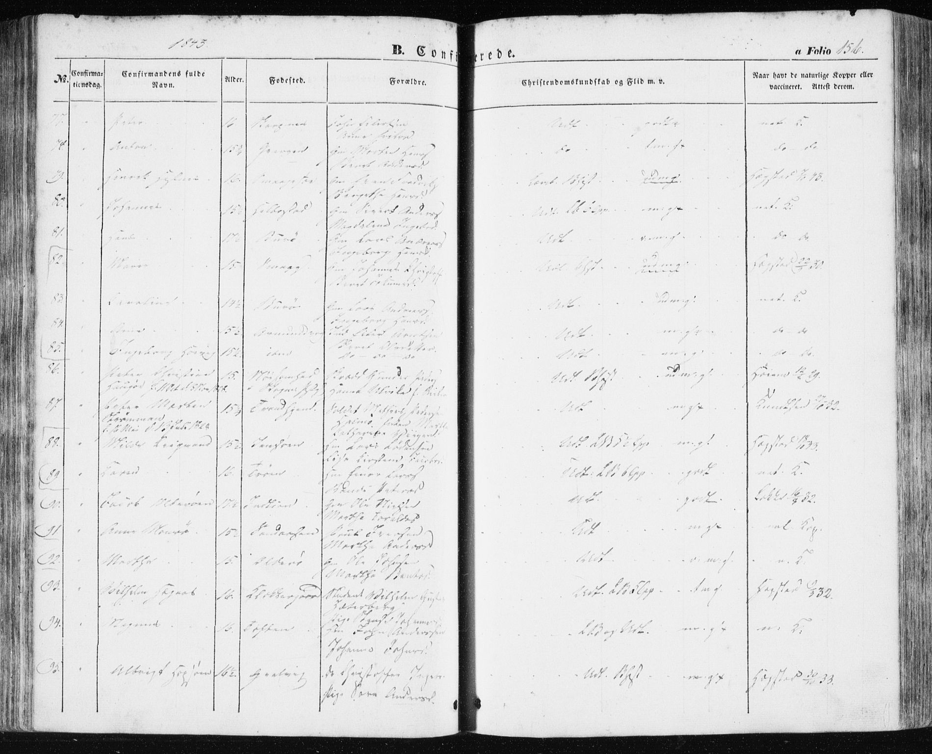 Ministerialprotokoller, klokkerbøker og fødselsregistre - Sør-Trøndelag, SAT/A-1456/634/L0529: Parish register (official) no. 634A05, 1843-1851, p. 156