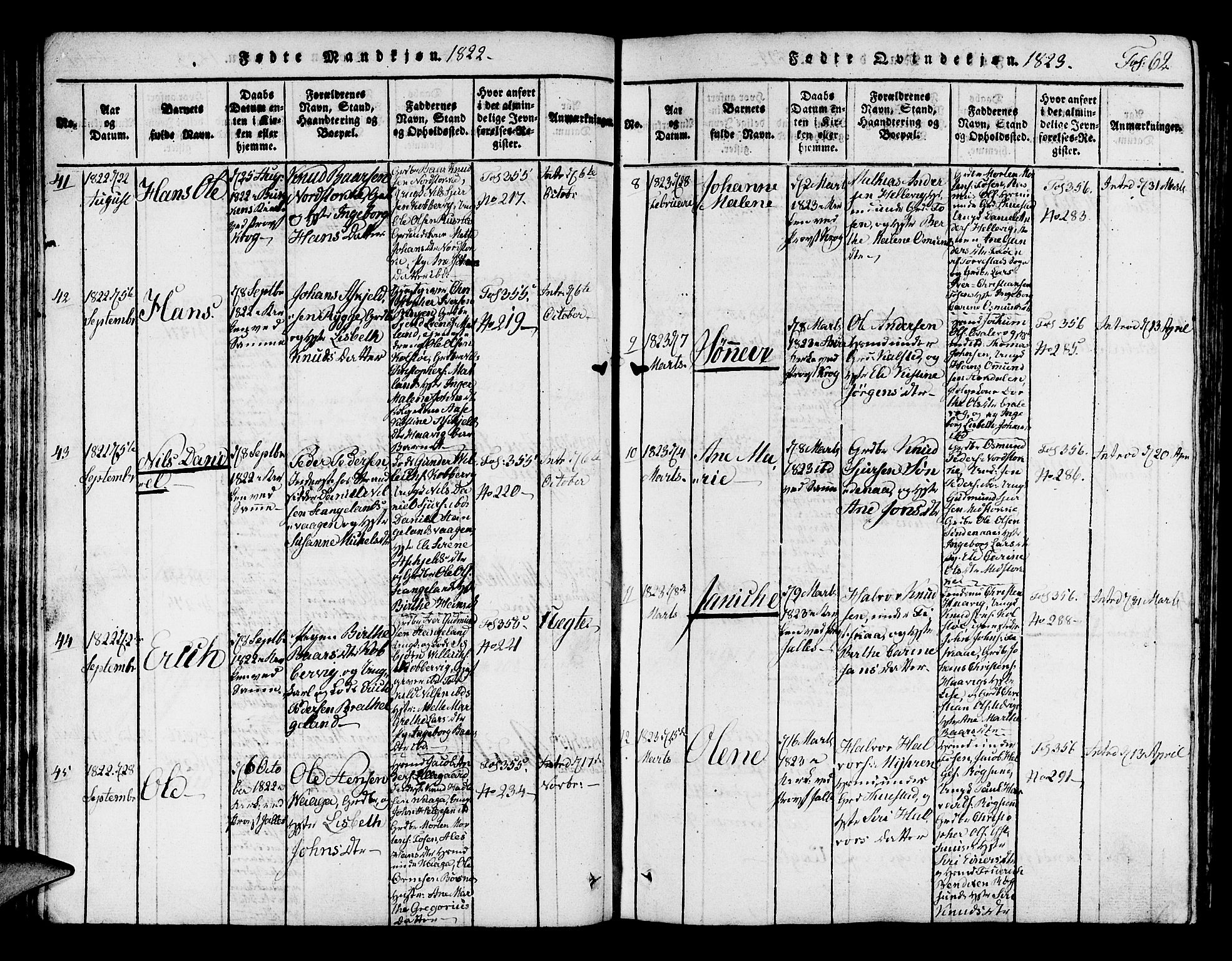 Avaldsnes sokneprestkontor, AV/SAST-A -101851/H/Ha/Haa/L0004: Parish register (official) no. A 4, 1816-1825, p. 62