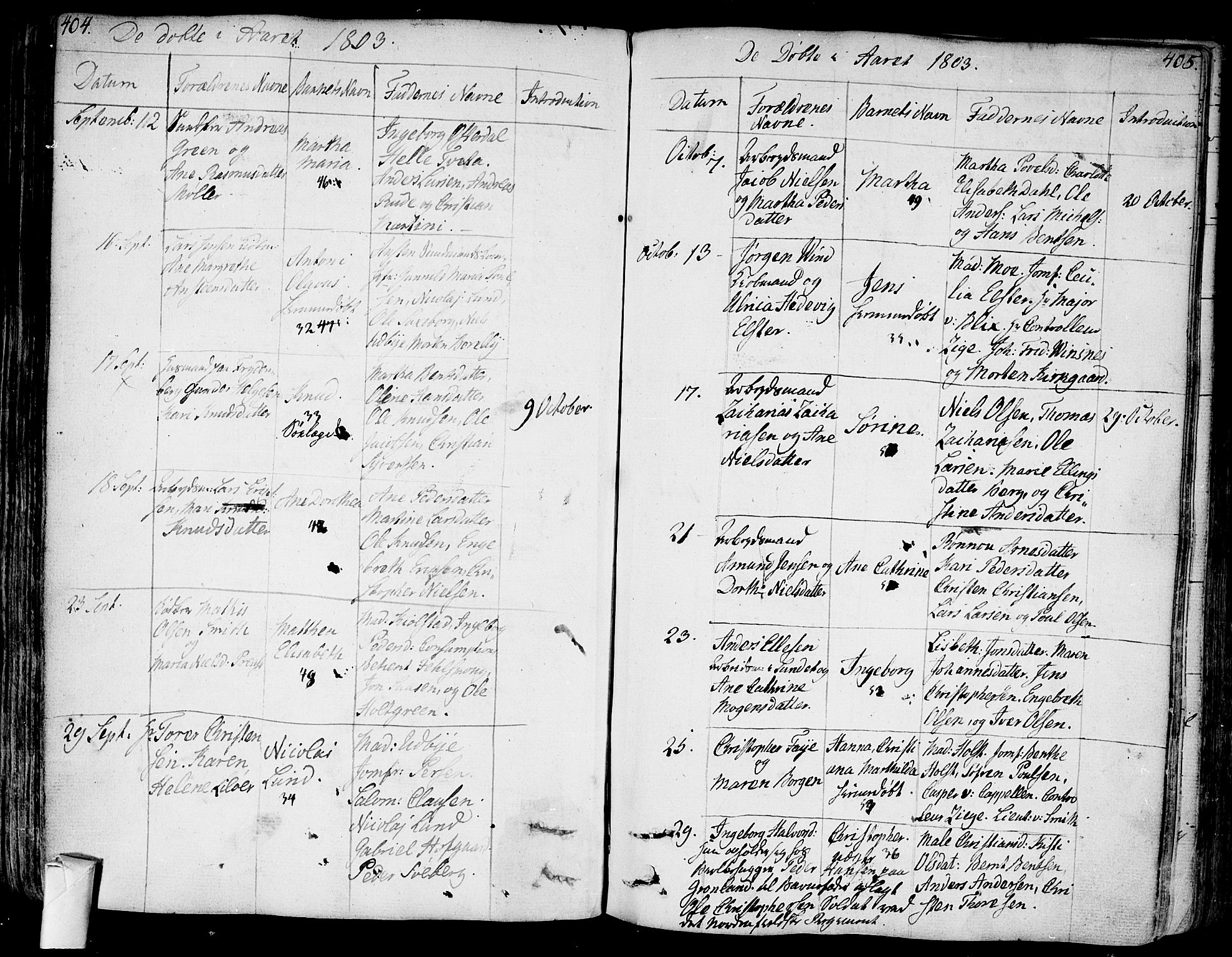 Bragernes kirkebøker, AV/SAKO-A-6/F/Fa/L0006a: Parish register (official) no. I 6, 1782-1814, p. 404-405