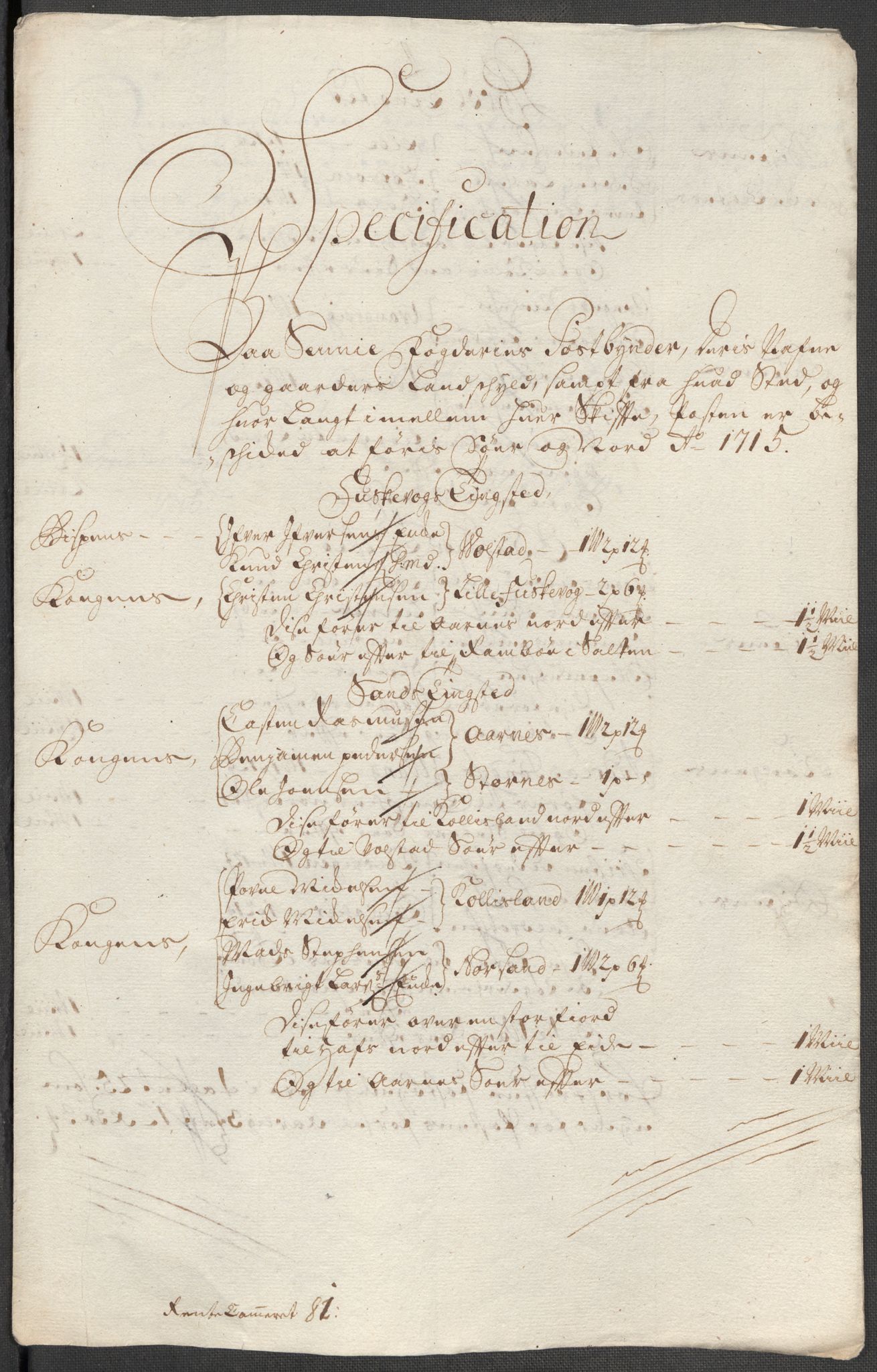 Rentekammeret inntil 1814, Reviderte regnskaper, Fogderegnskap, RA/EA-4092/R68/L4761: Fogderegnskap Senja og Troms, 1715, p. 307