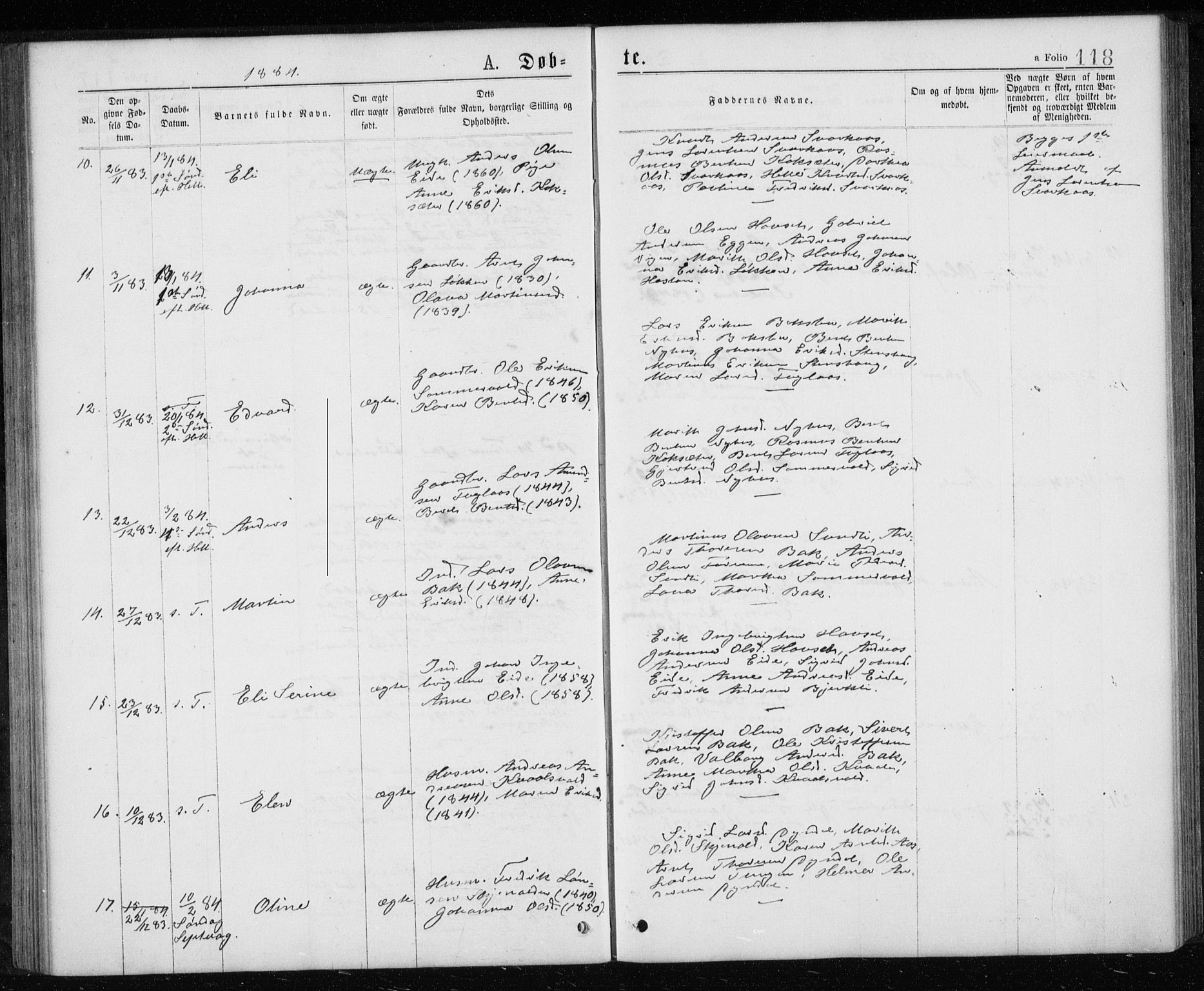 Ministerialprotokoller, klokkerbøker og fødselsregistre - Sør-Trøndelag, SAT/A-1456/668/L0817: Parish register (copy) no. 668C06, 1873-1884, p. 118
