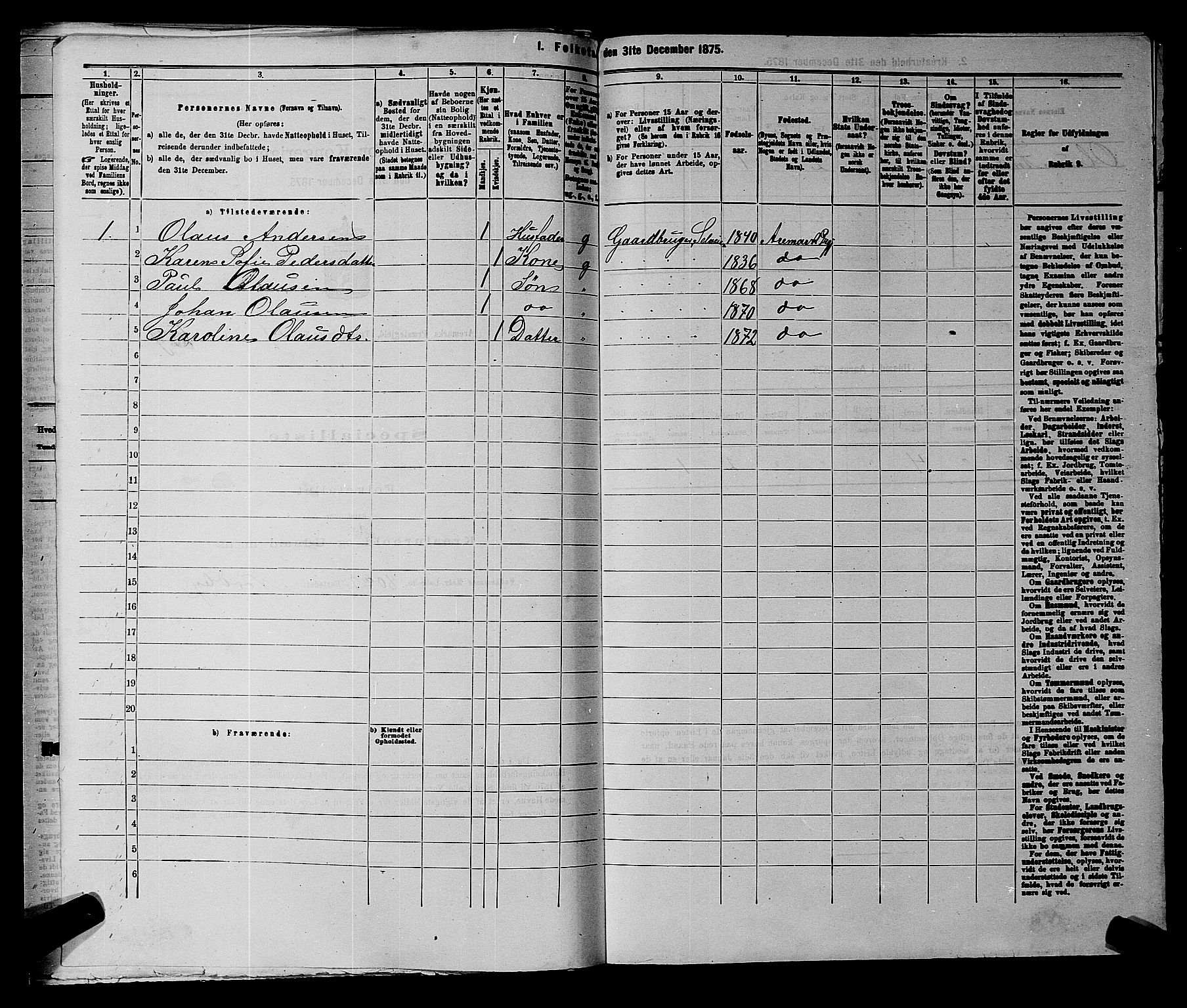 RA, 1875 census for 0118P Aremark, 1875, p. 641