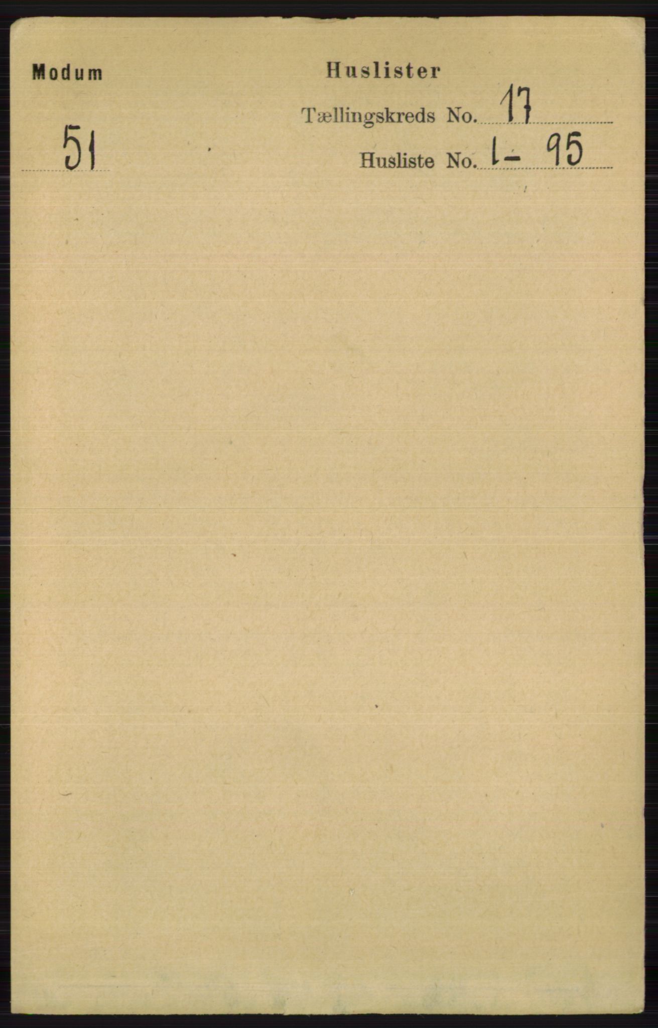 RA, 1891 census for 0623 Modum, 1891, p. 6534