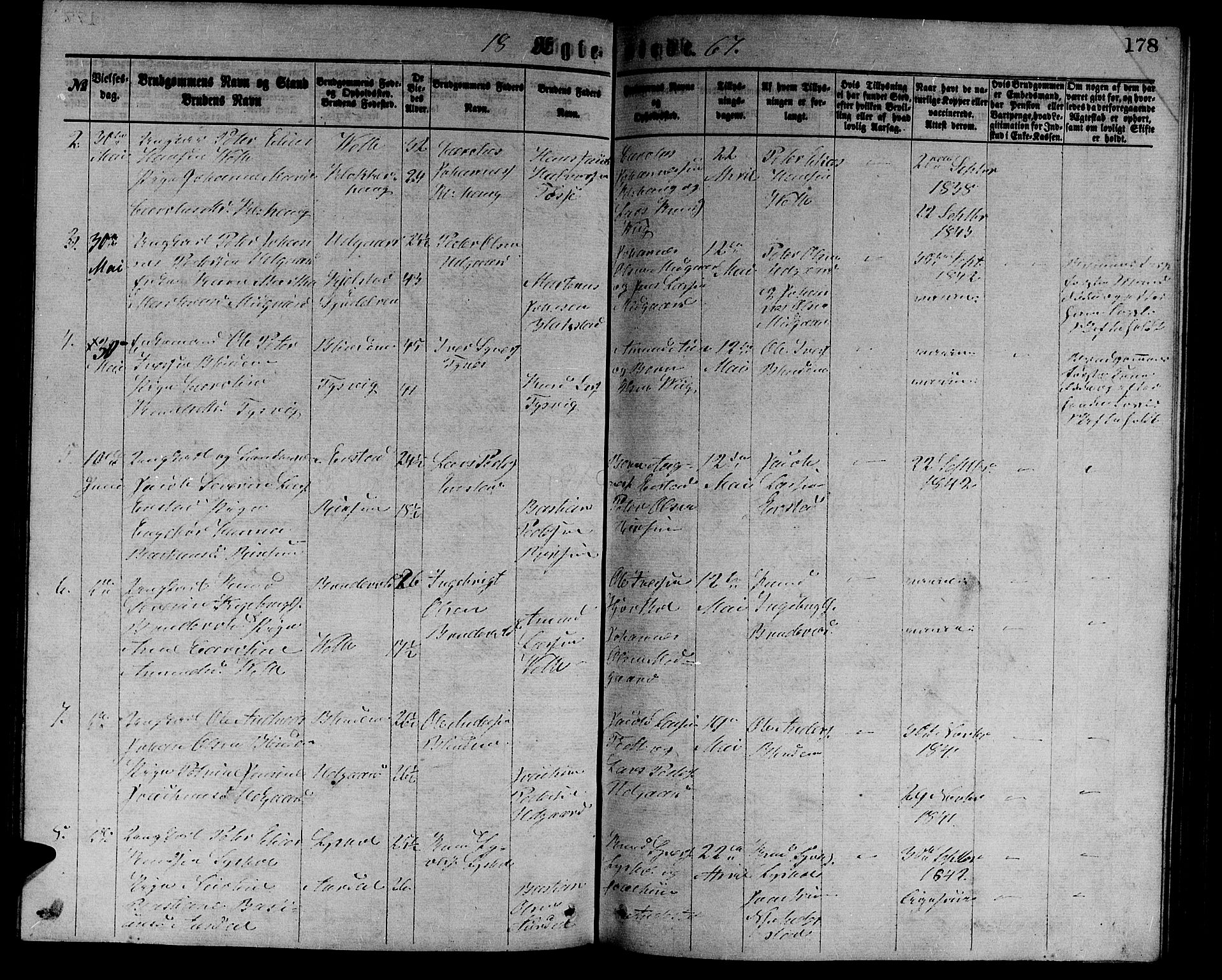 Ministerialprotokoller, klokkerbøker og fødselsregistre - Møre og Romsdal, AV/SAT-A-1454/523/L0338: Parish register (copy) no. 523C01, 1865-1877, p. 178