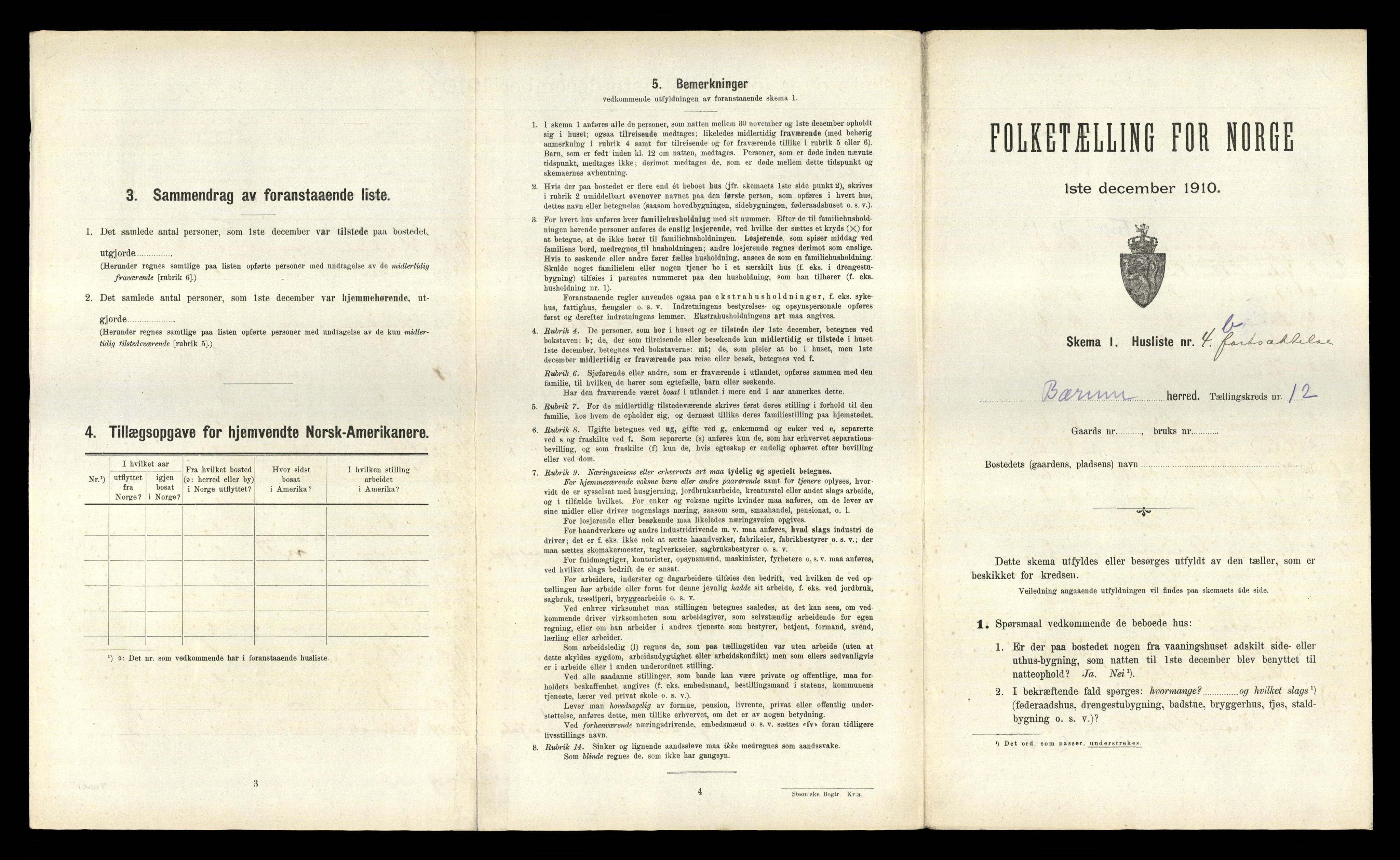 RA, 1910 census for Bærum, 1910, p. 1837