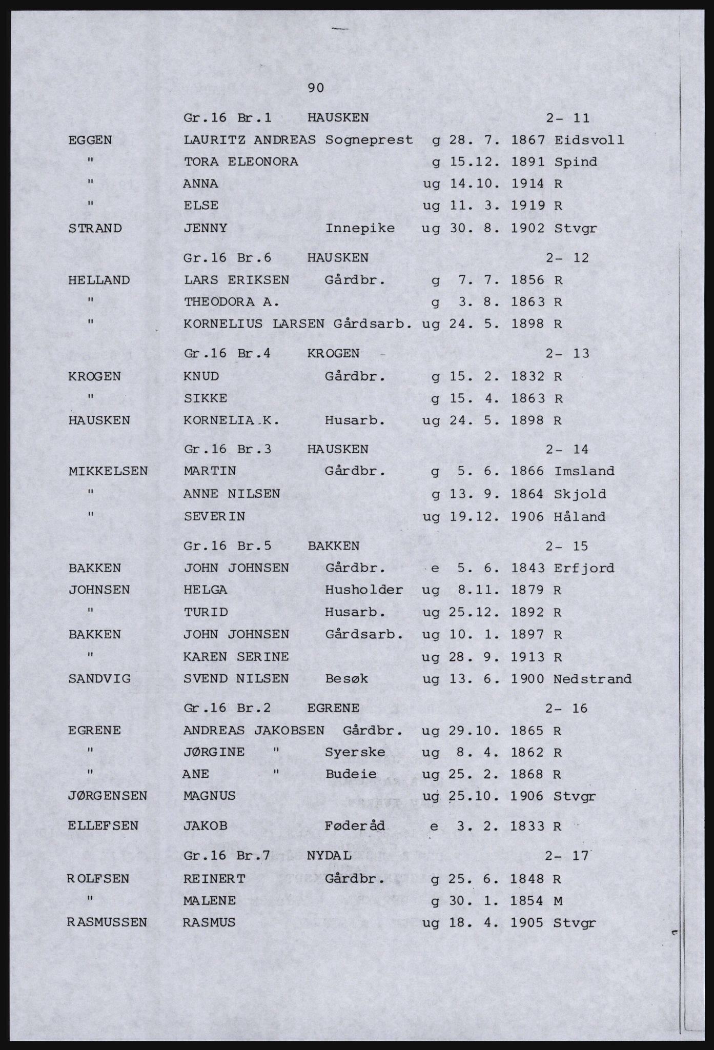 SAST, Copy of 1920 census for the Ryfylke islands, 1920, p. 106