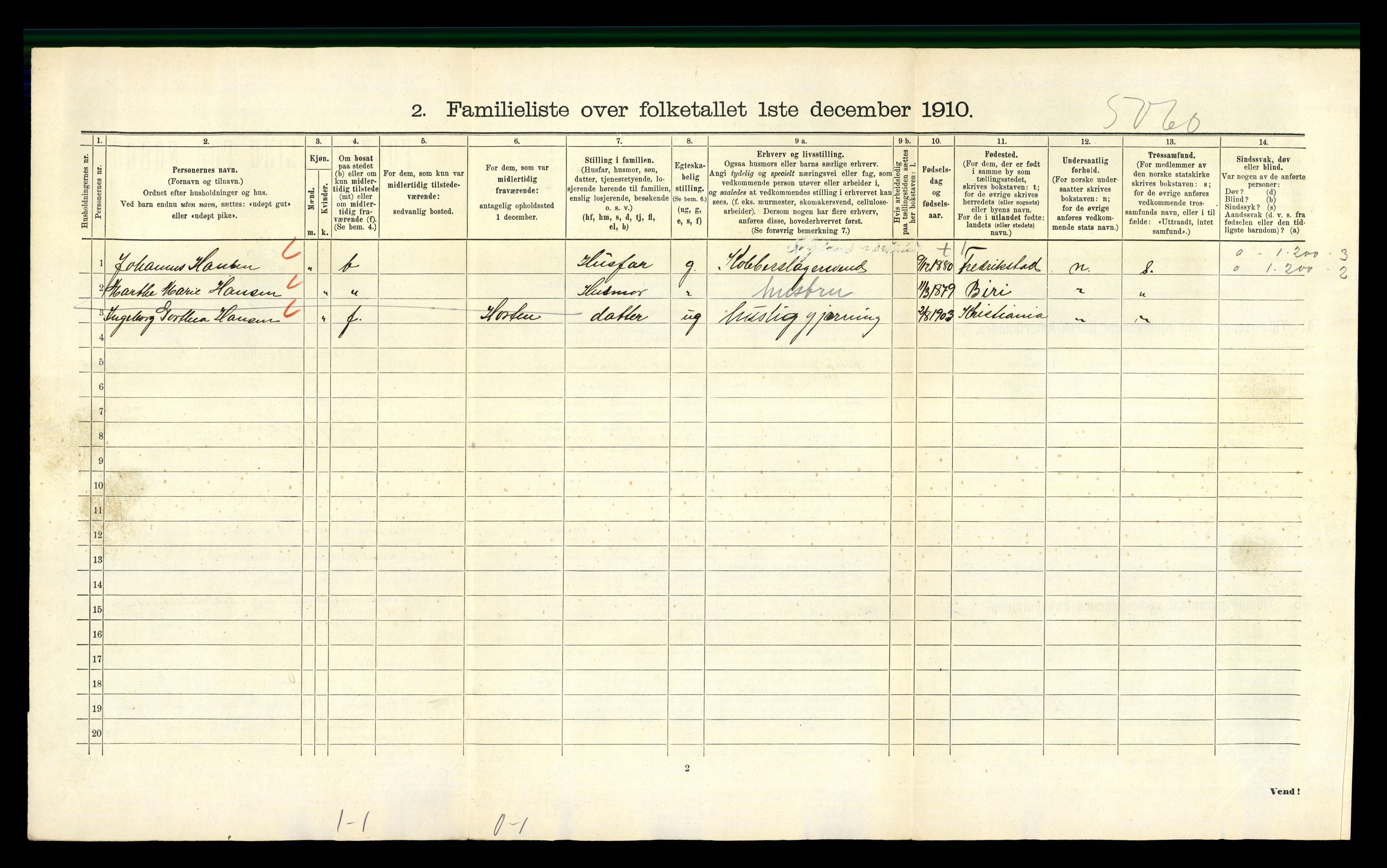 RA, 1910 census for Kristiania, 1910, p. 73790