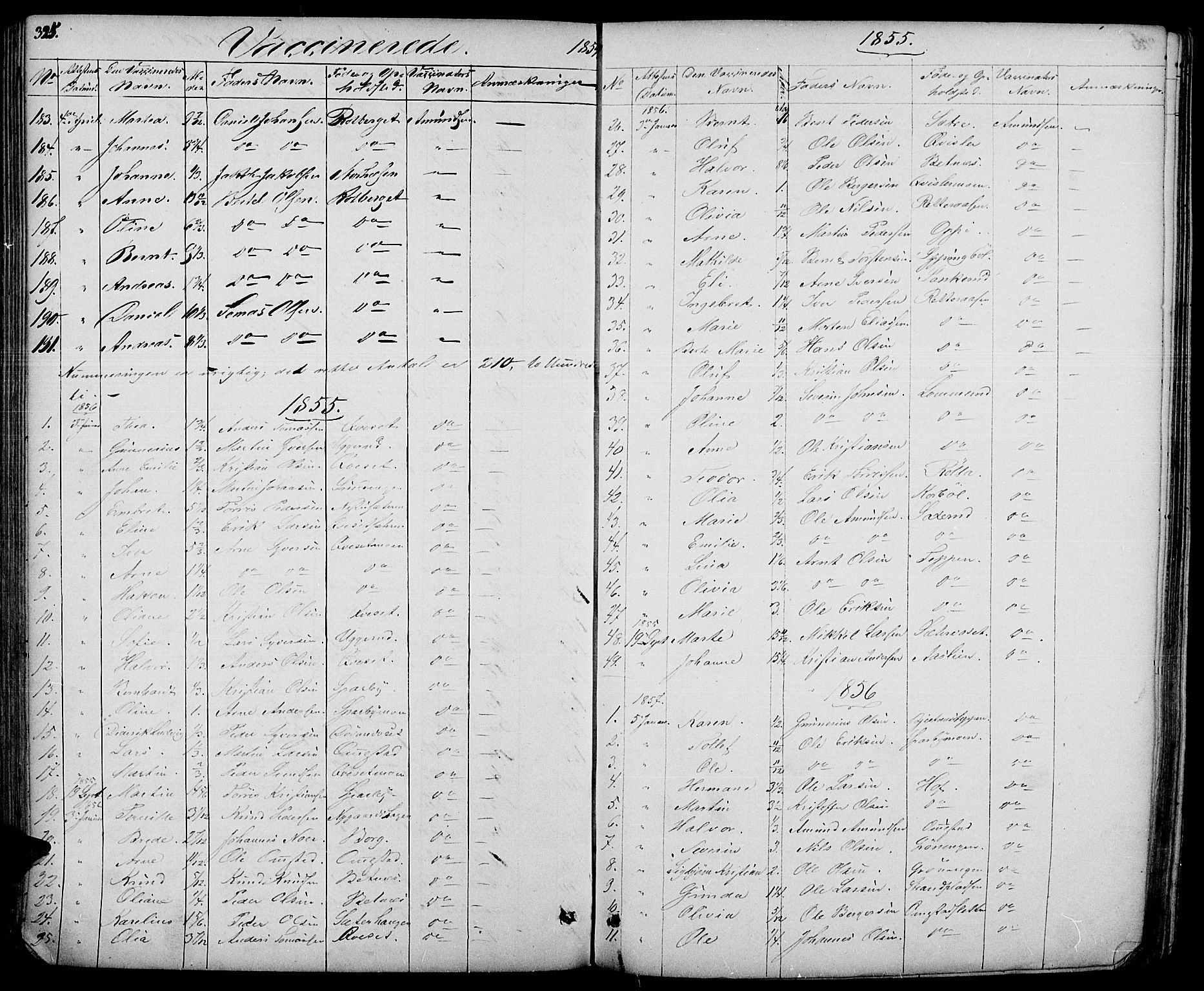 Hof prestekontor, SAH/PREST-038/H/Ha/Haa/L0007: Parish register (official) no. 7, 1841-1848, p. 325