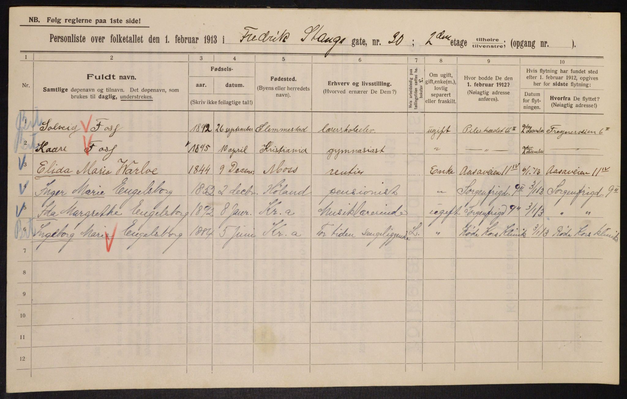 OBA, Municipal Census 1913 for Kristiania, 1913, p. 26824