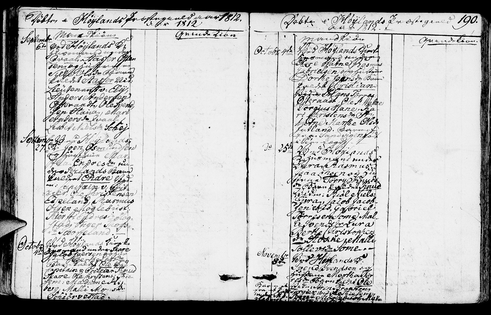 Høyland sokneprestkontor, AV/SAST-A-101799/001/30BA/L0005: Parish register (official) no. A 5, 1804-1815, p. 190