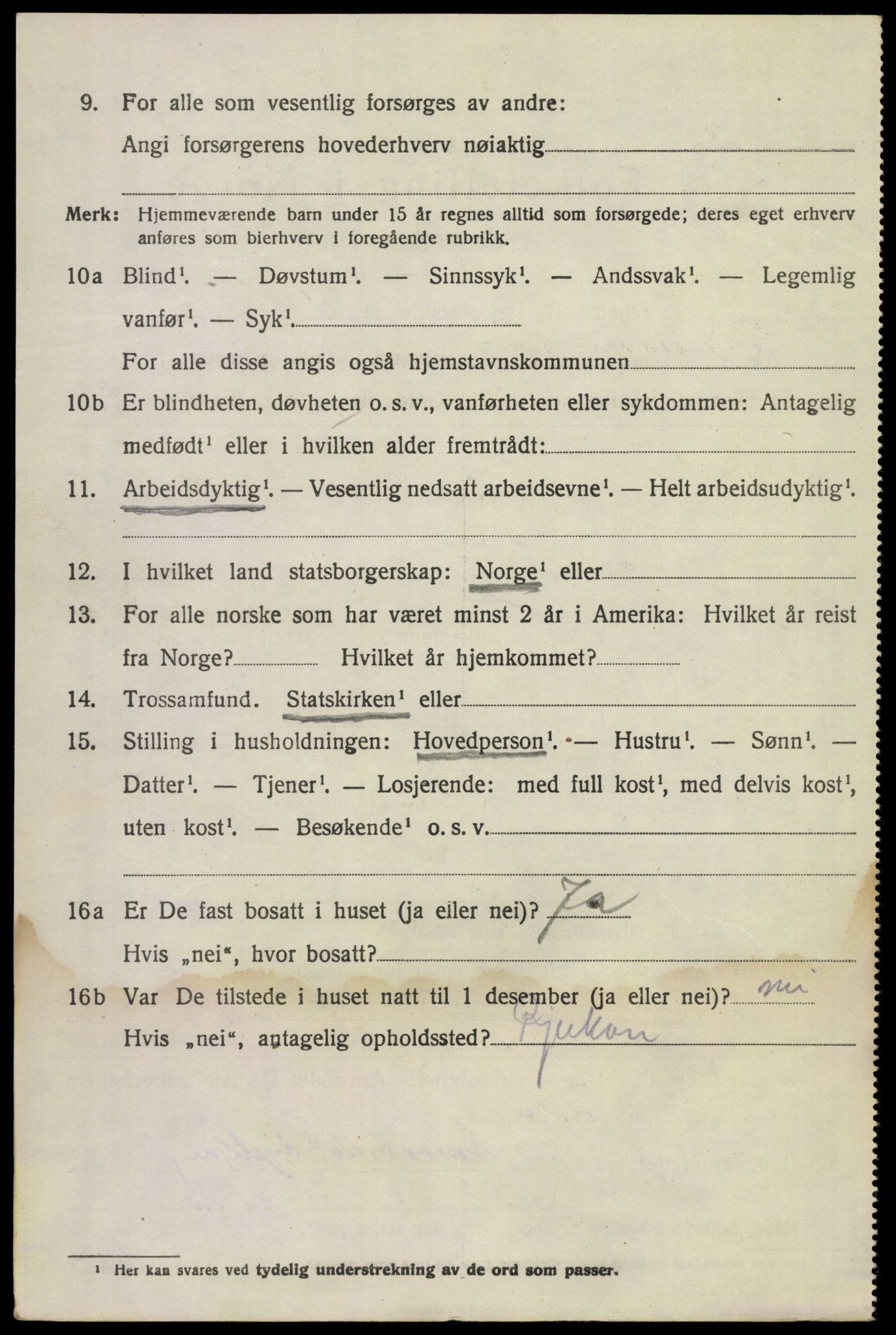 SAKO, 1920 census for Gransherad, 1920, p. 535