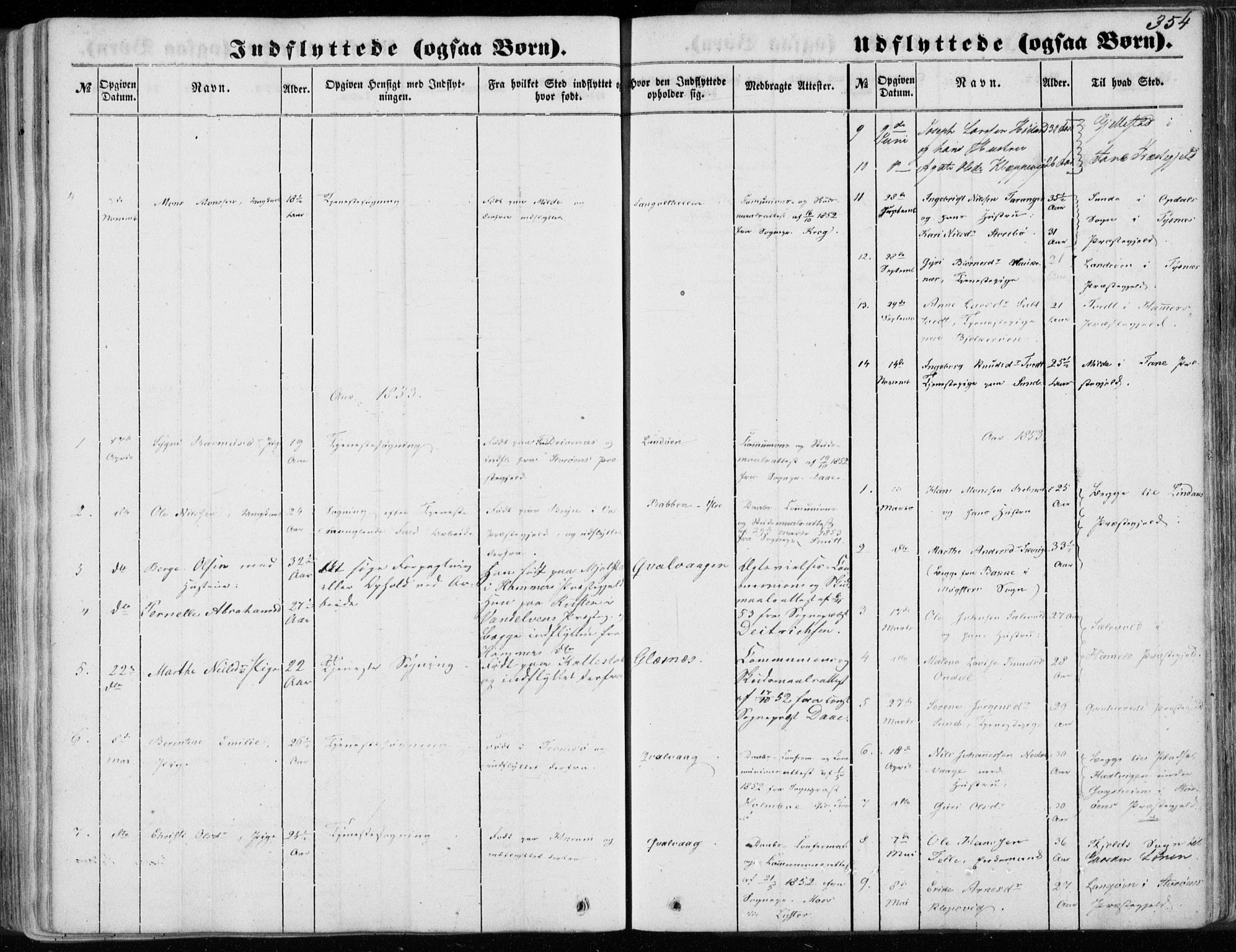 Sund sokneprestembete, SAB/A-99930: Parish register (official) no. A 14, 1850-1866, p. 354