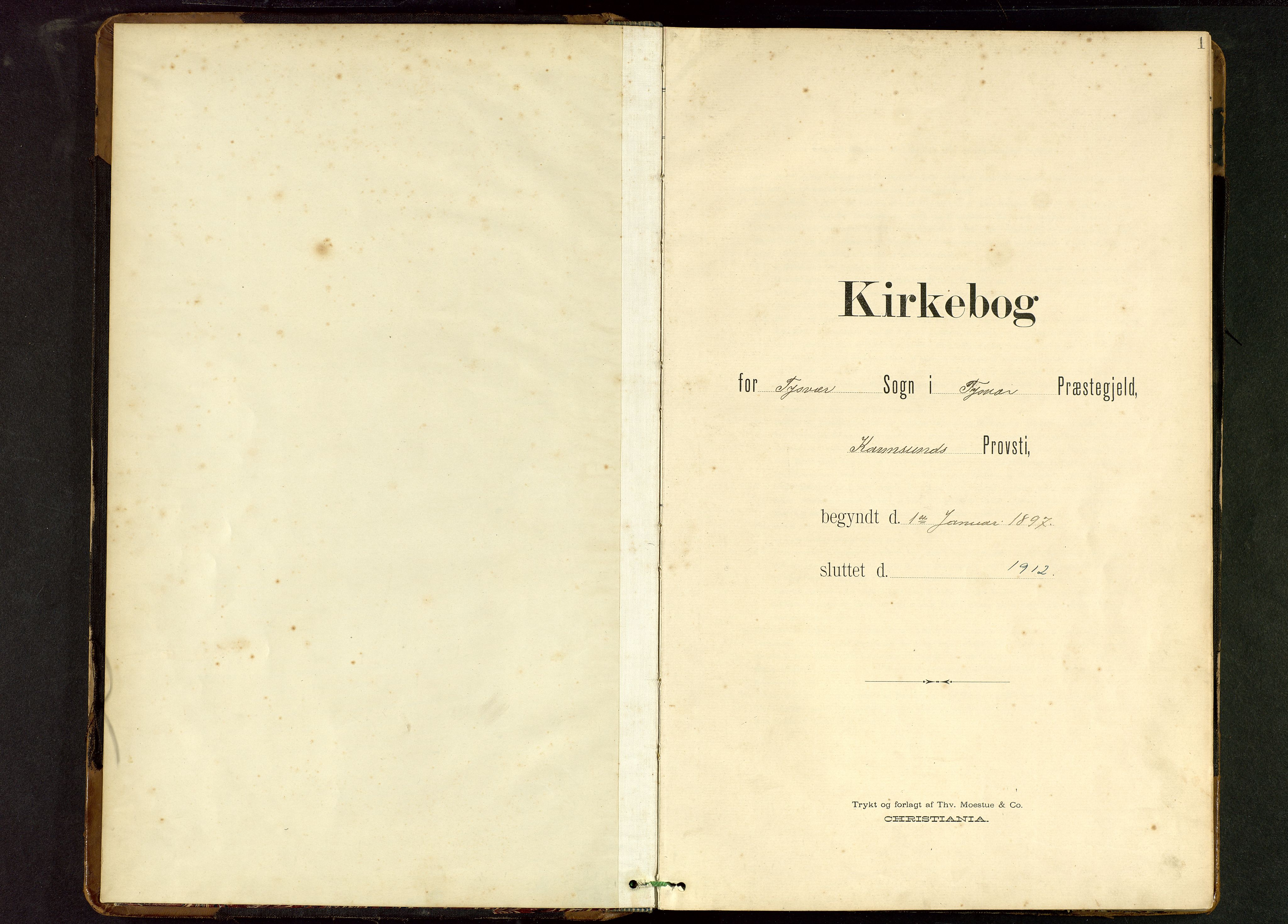 Tysvær sokneprestkontor, SAST/A -101864/H/Ha/Hab/L0010: Parish register (copy) no. B 10, 1897-1912, p. 1